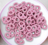 Raspberry Yogurt Coated Pretzels 15lb View Product Image