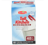 Tall Kitchen Trash Bags with Drawstring Fresh Scent 13gal 6/40ct View Product Image