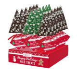 Chocolate Covered Rice Krispie Treat Tree with Snowflake Confetti 18ct View Product Image