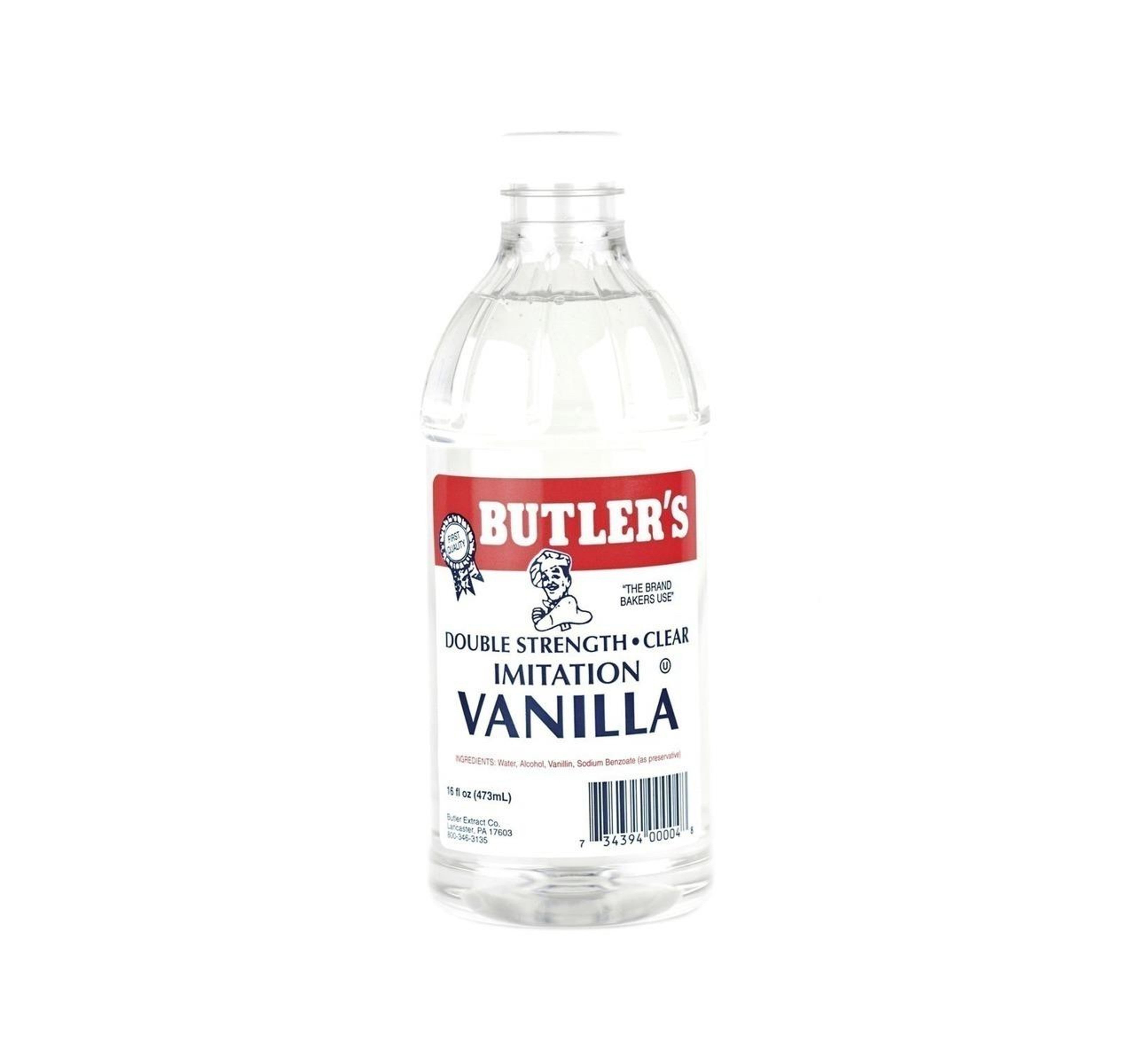 Clear Double Strength Imitation Vanilla 12/16oz