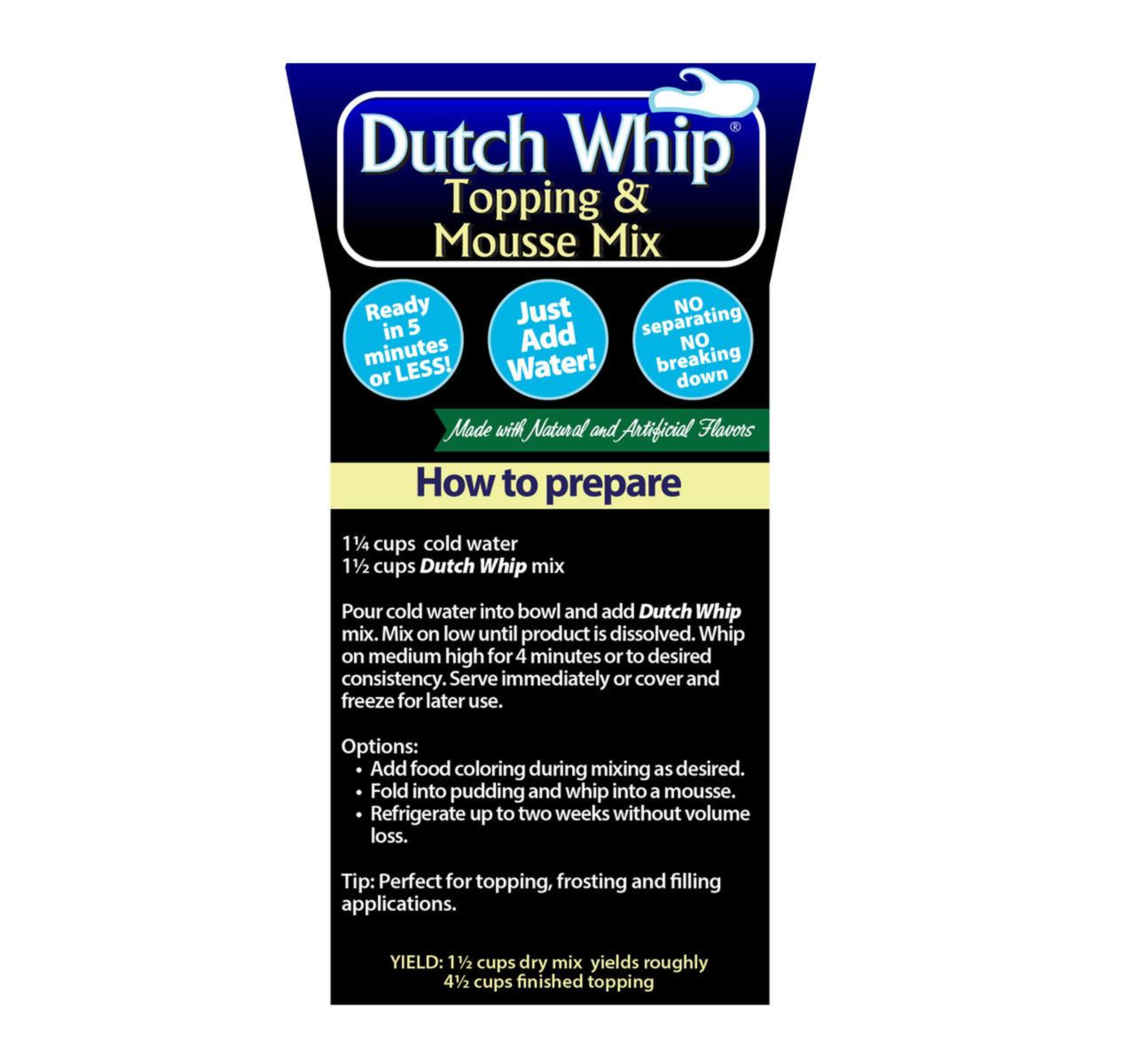 Dutch Whip Premium Topping Mix 10lb