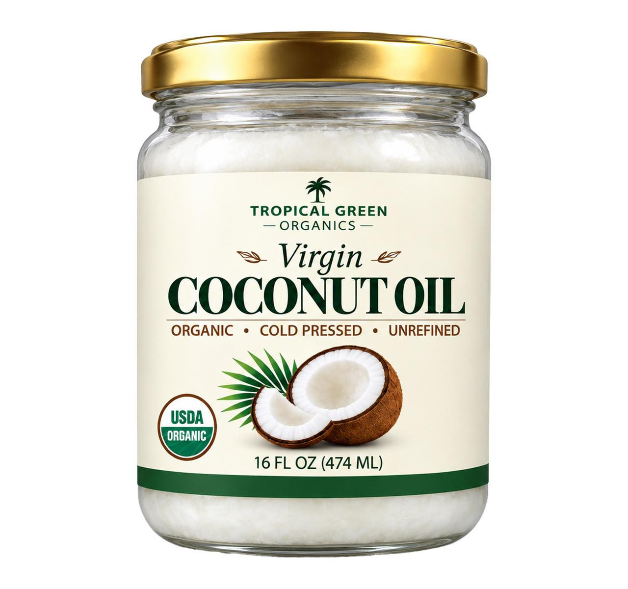 Virgin Organic Coconut Oil 6/16oz