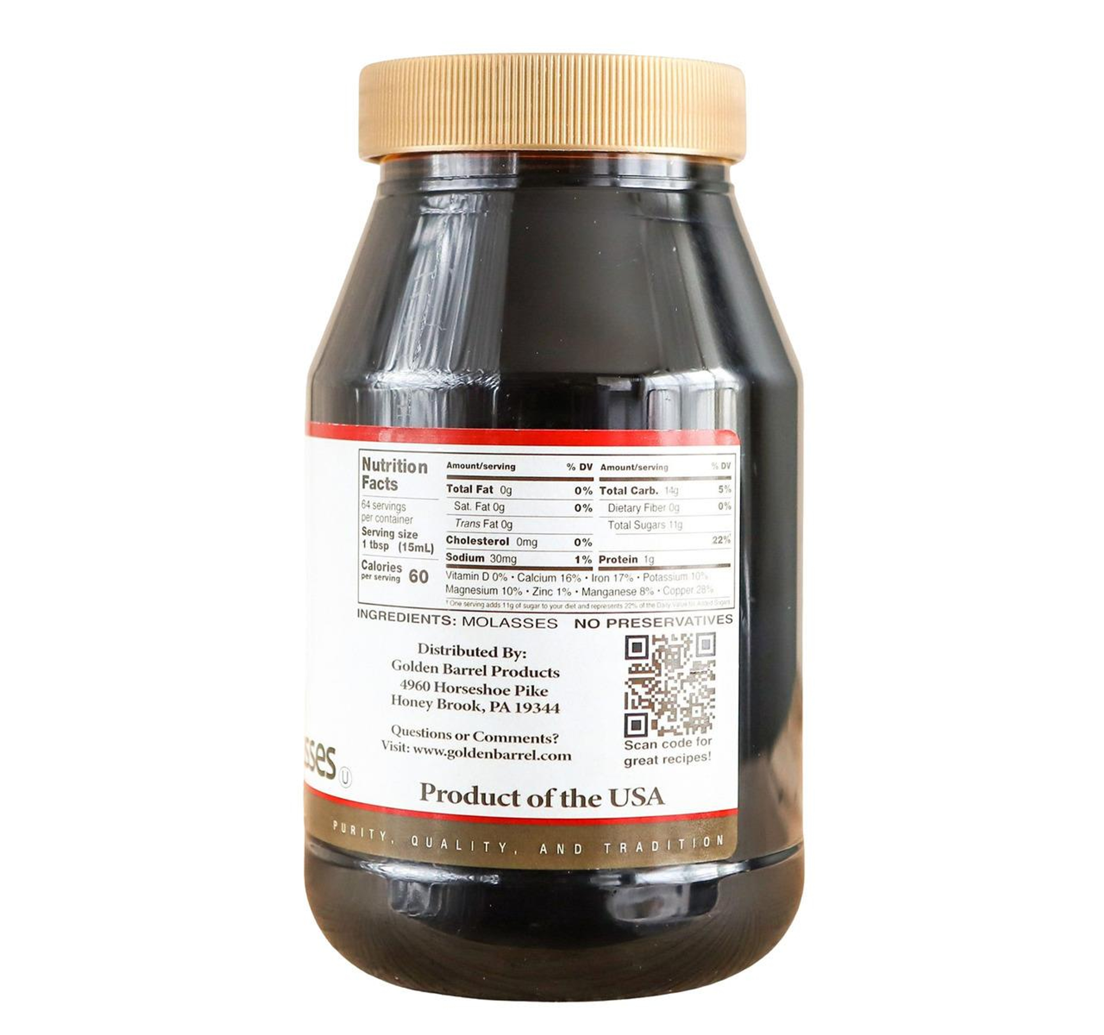 Unsulfured Blackstrap Molasses 12/32oz