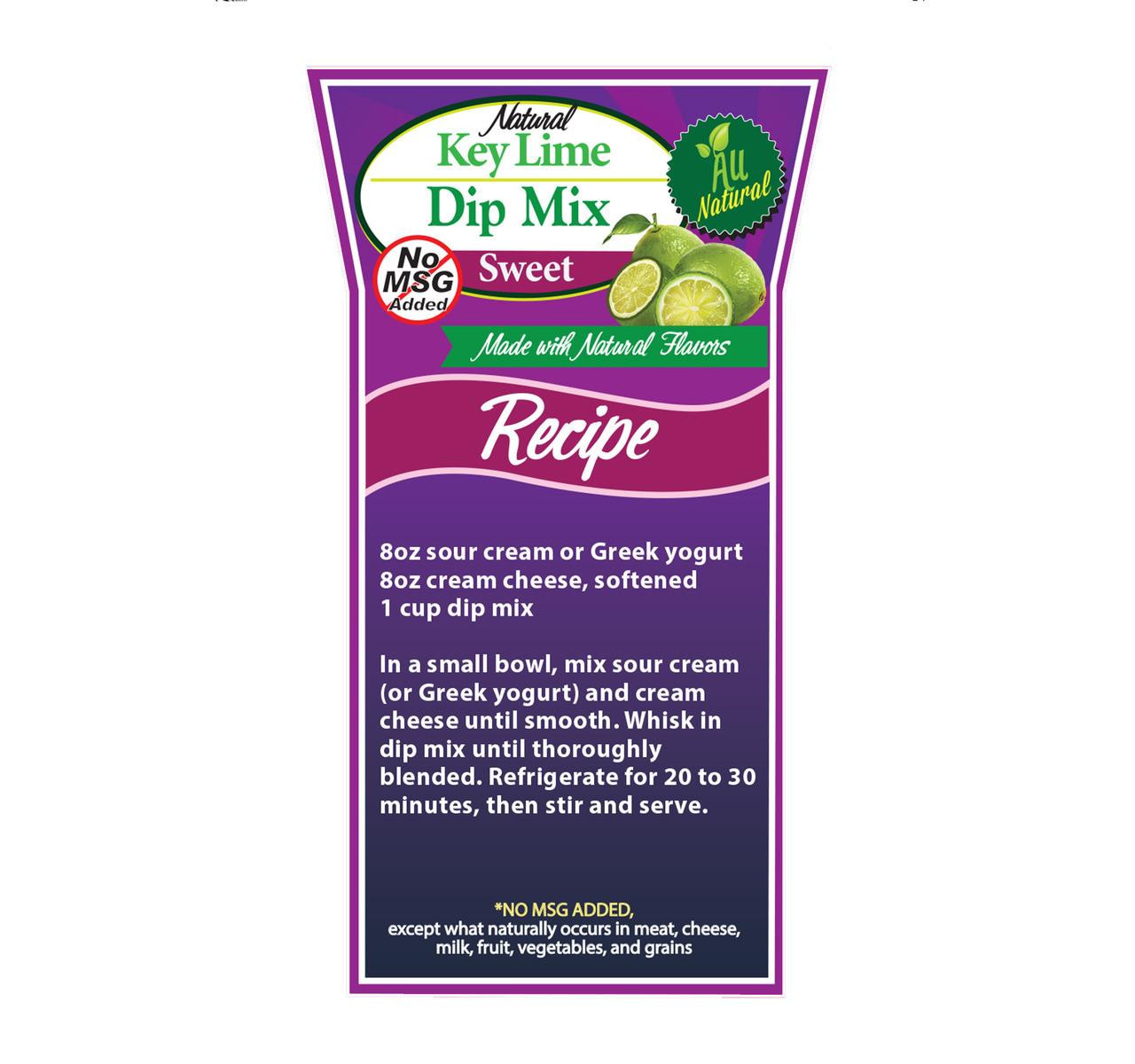 Natural Key Lime Pie & Dip Mix, No MSG Added* 5lb