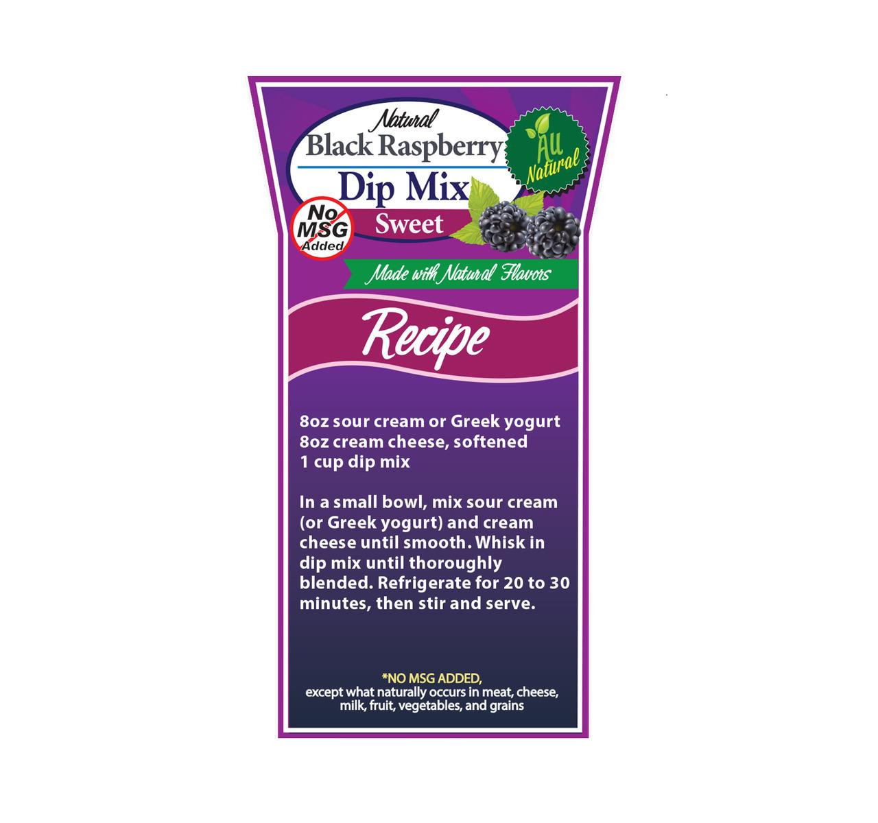 Natural Black Raspberry Dip Mix, No MSG Added* 5lb