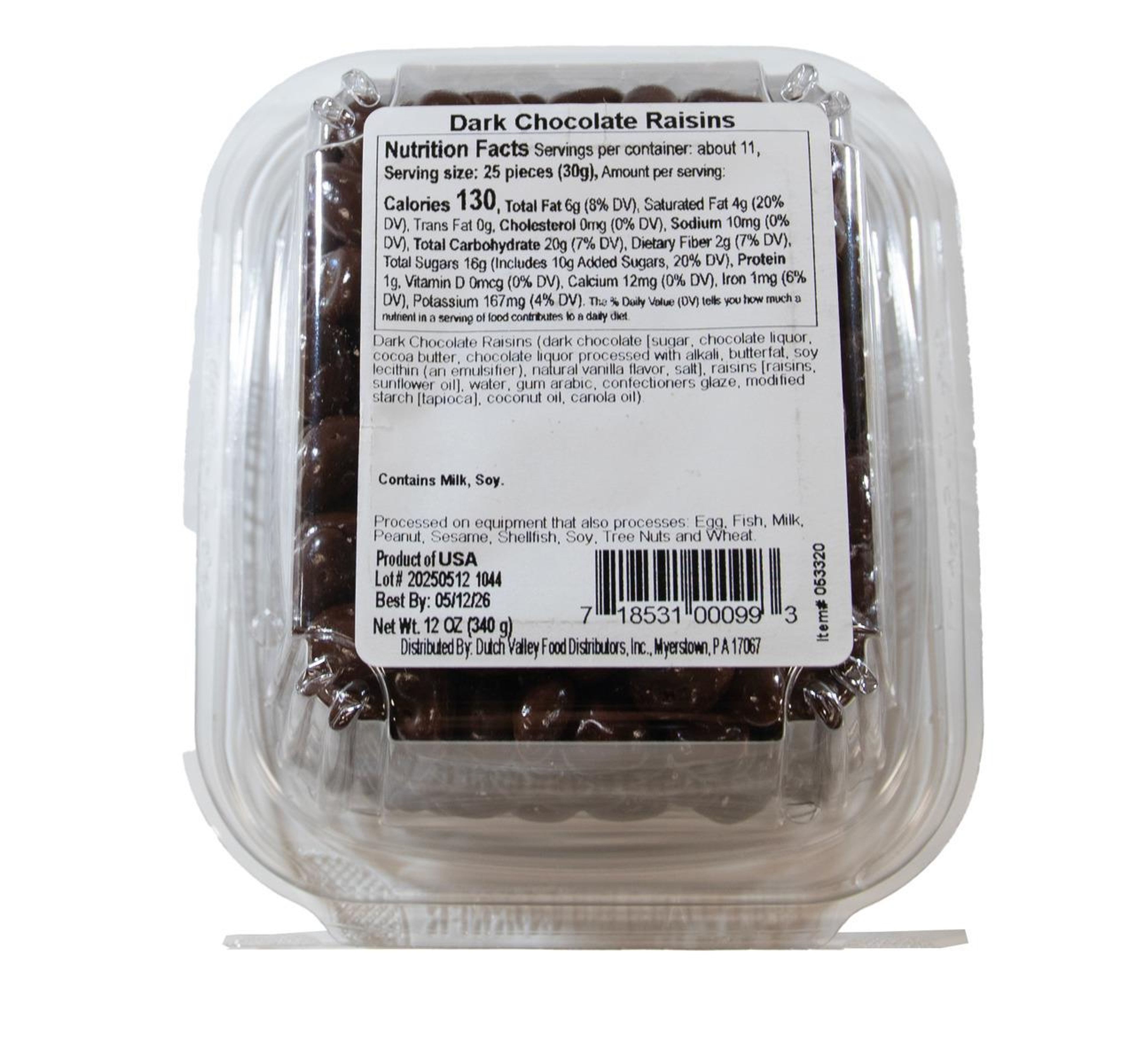 Dark Chocolate Raisins 12/12oz