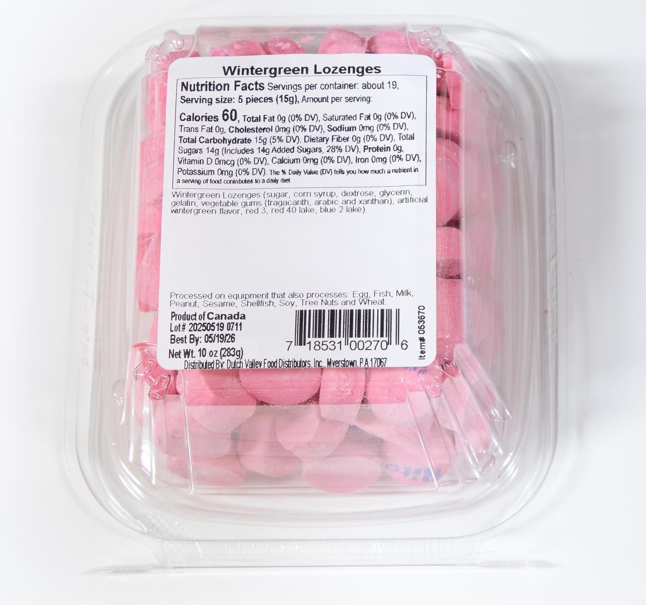 Wintergreen Lozenges 12/10oz