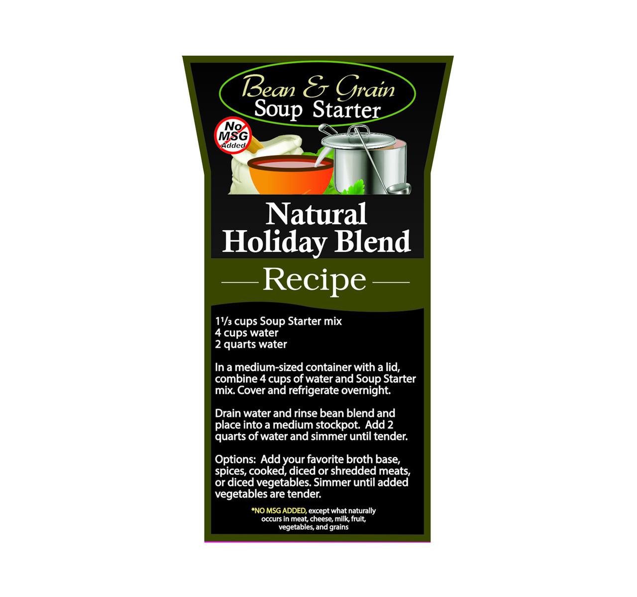 Natural Holiday Soup Starter Blend 4/5lb