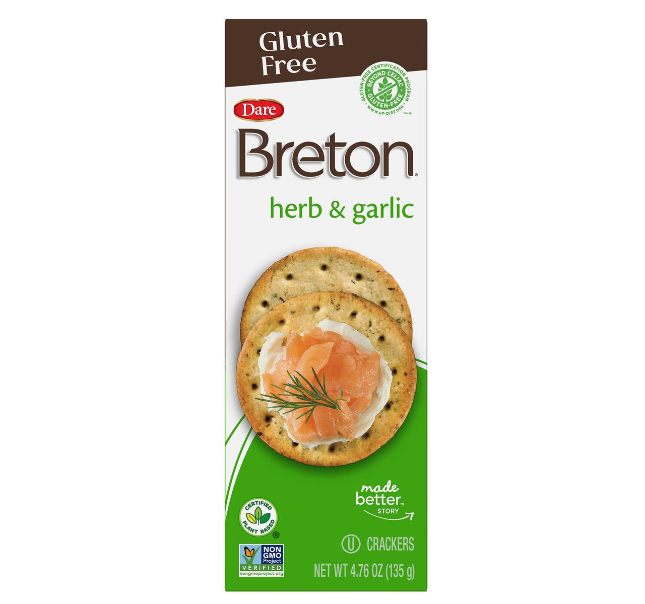 Gluten Free Garlic & Herb Crackers 6/4.75oz