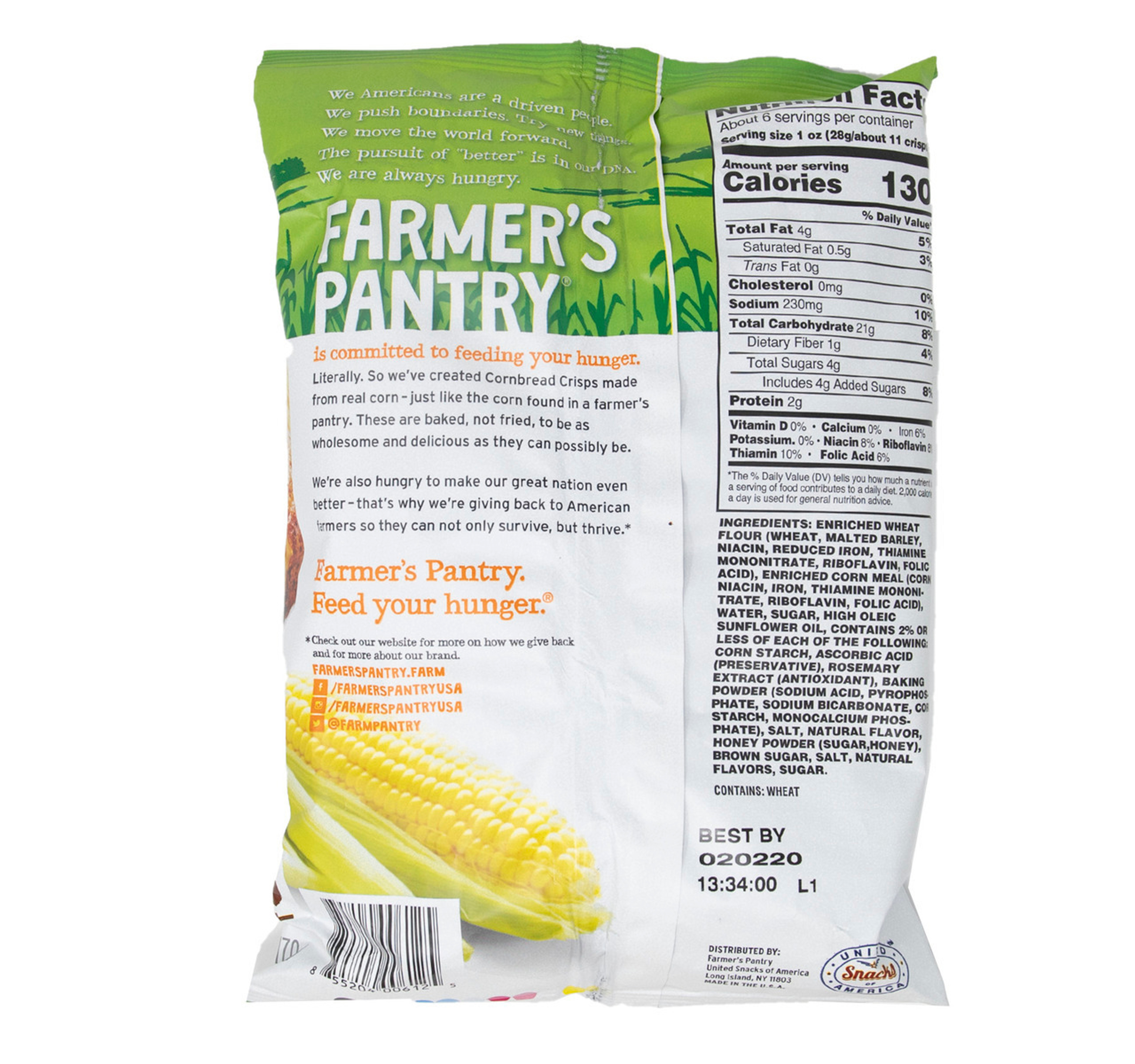 Cornbread Crisps Honey Butter 12/6oz