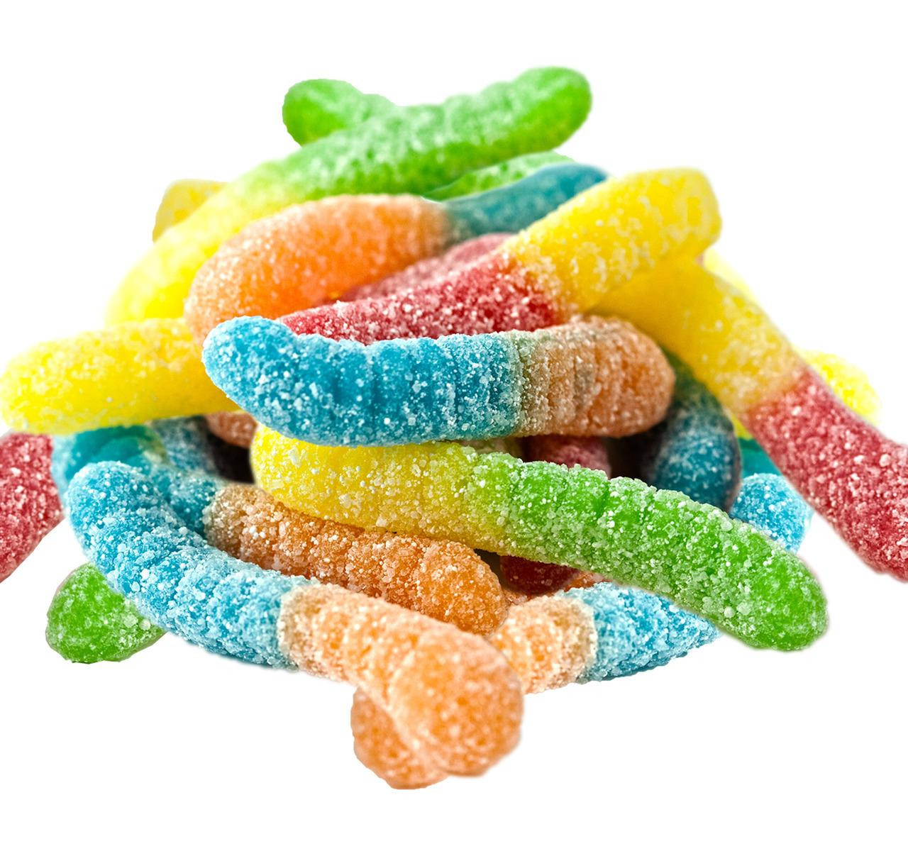 Mini Sour Neon Gummi Worms 4/4.5lb