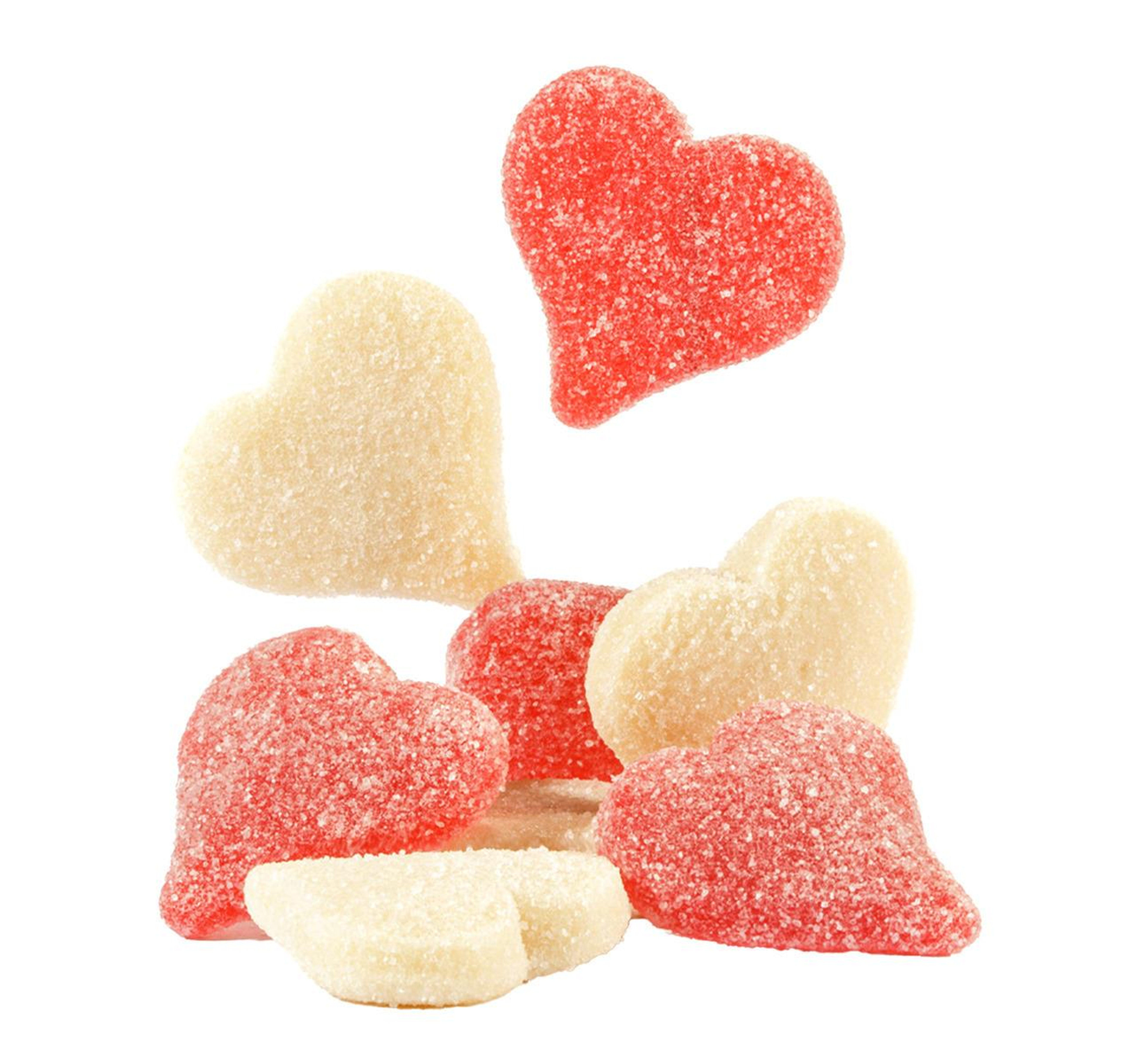 Sour Sanded Gummi Valentine Hearts 4/4.5lb