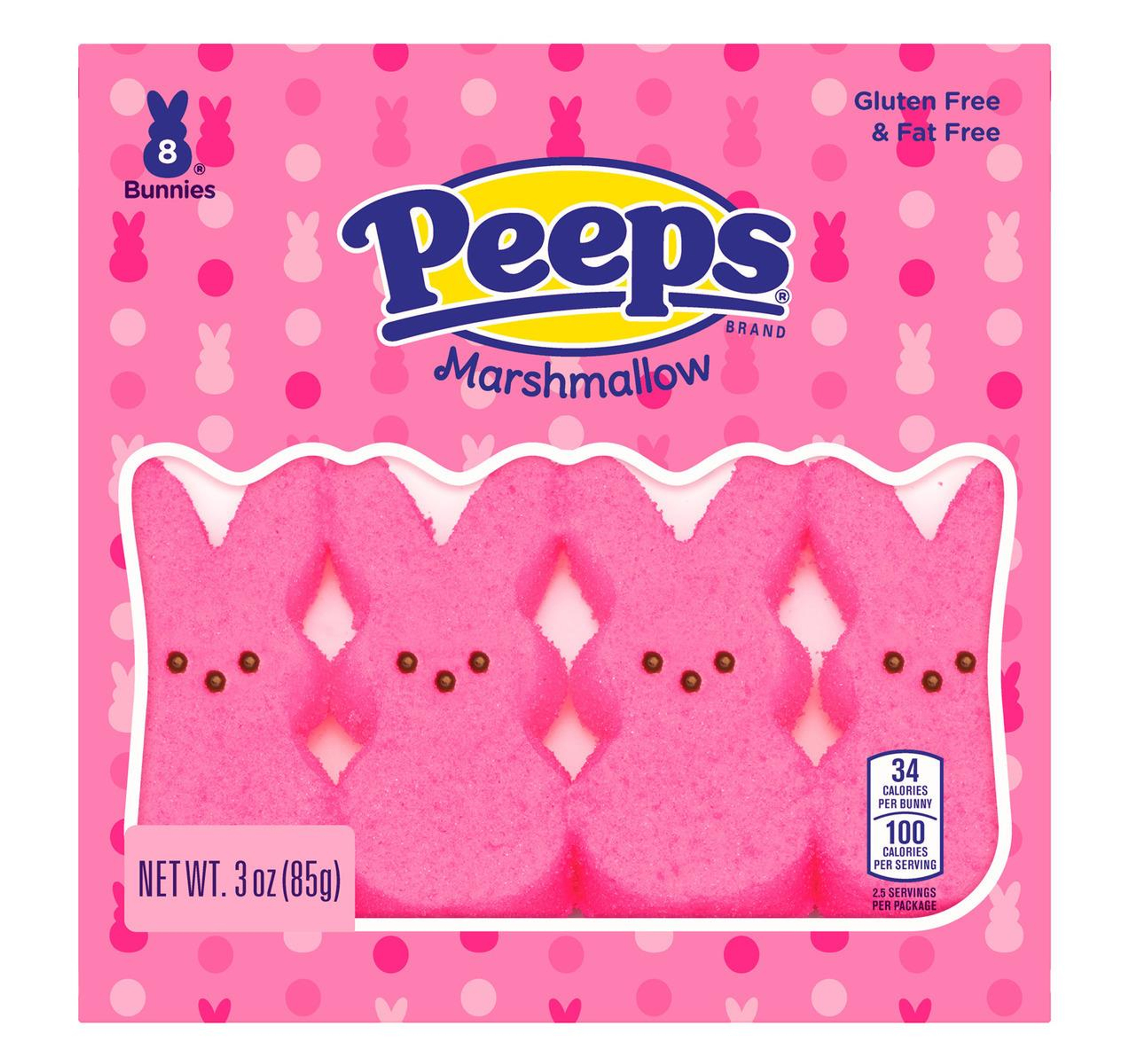 Peeps Pink Marshmallow Bunnies 40/8ct
