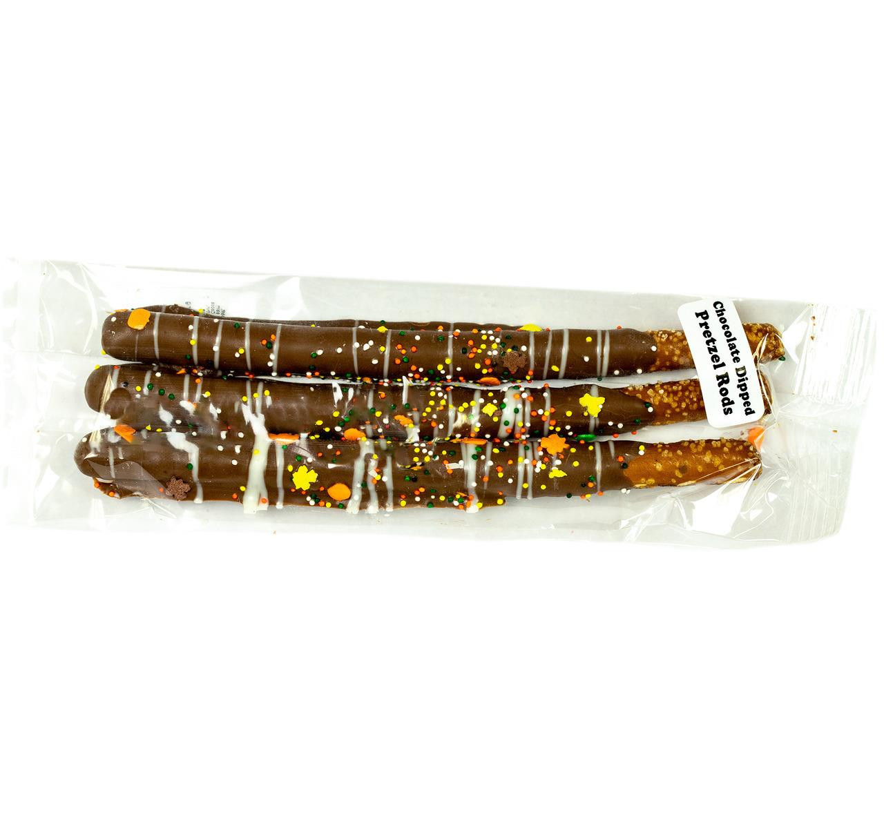 Fall Milk Chocolate Covered Pretzel Rods 24/3ct