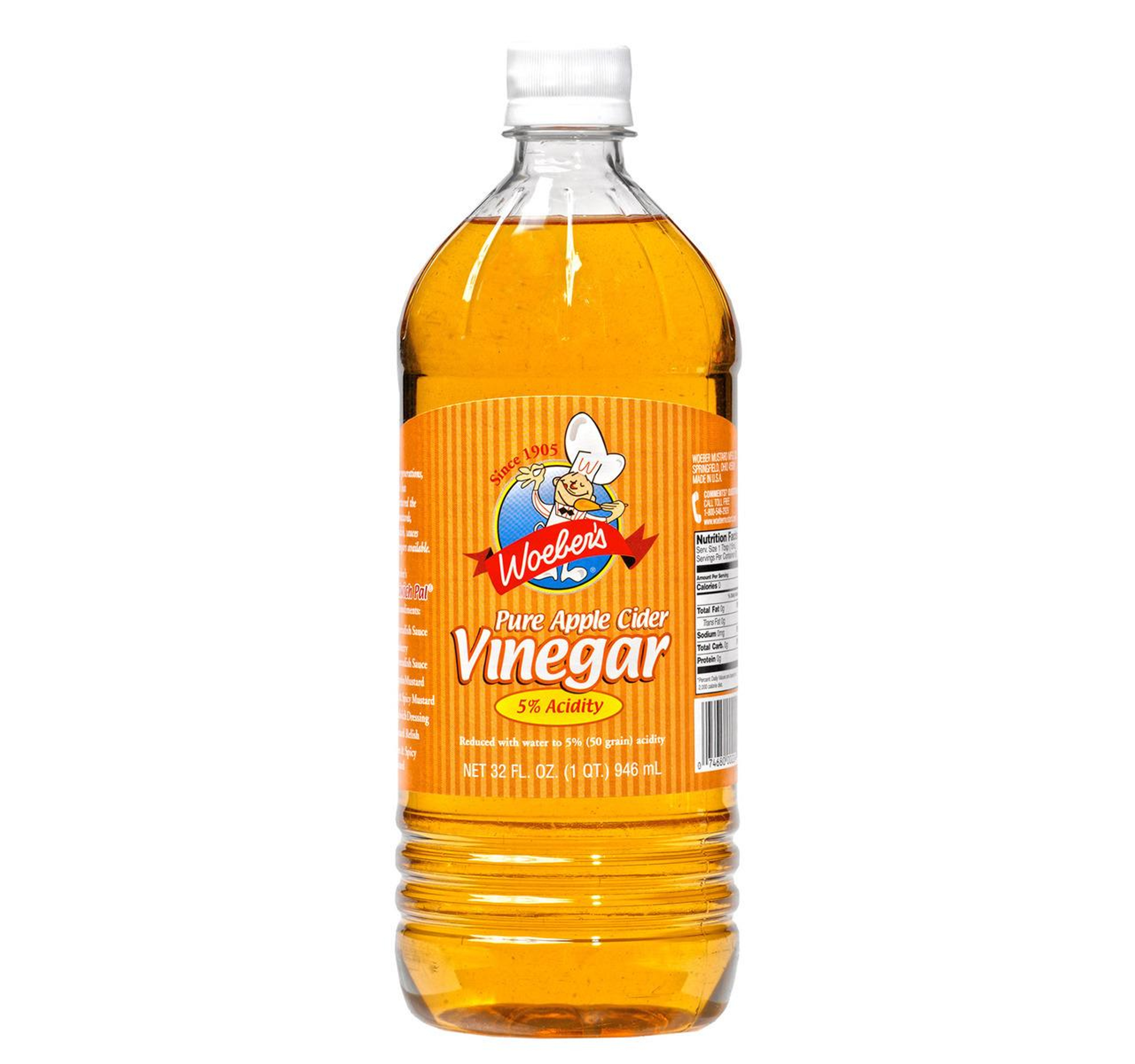 Pure Apple Cider Vinegar, 5% Acidity 12/32oz