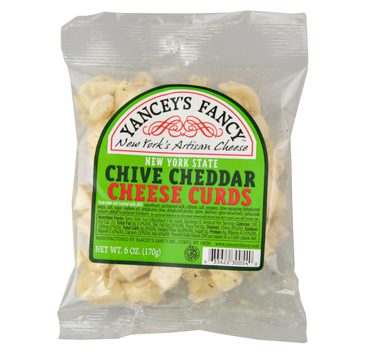 Cheddar Cheese Curds, Chive 12/6oz