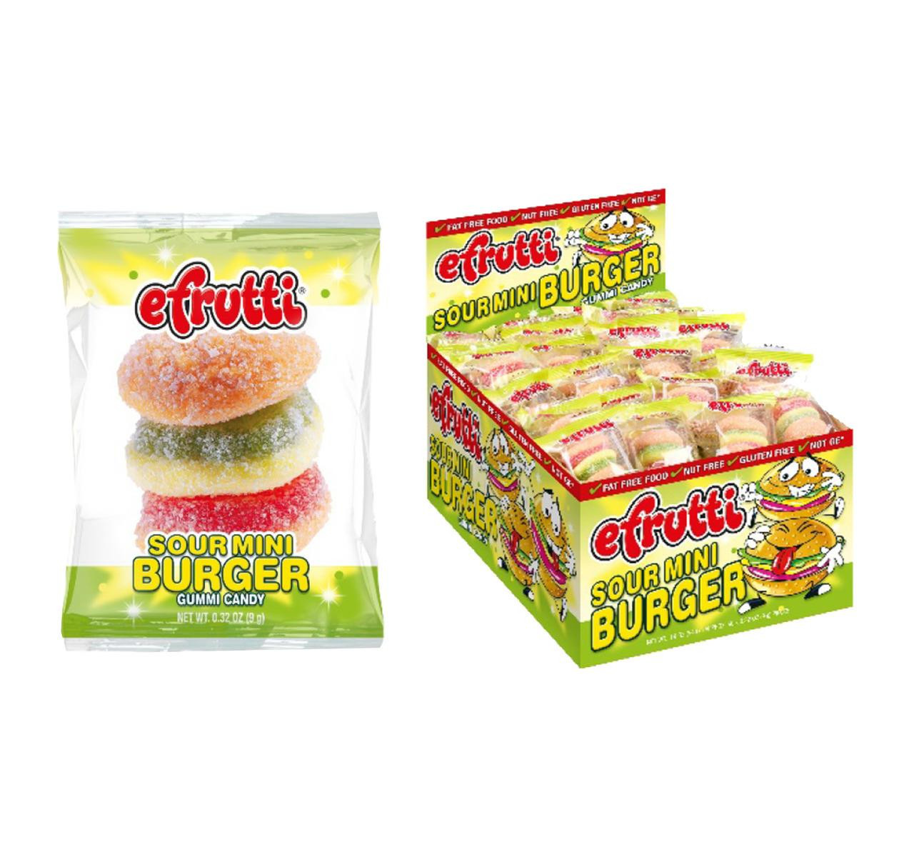 Sour Gummi Mini Burgers 60ct