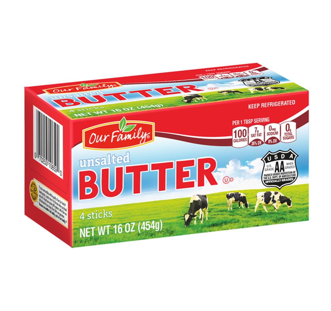 Unsalted Butter rBST Free 18/16oz