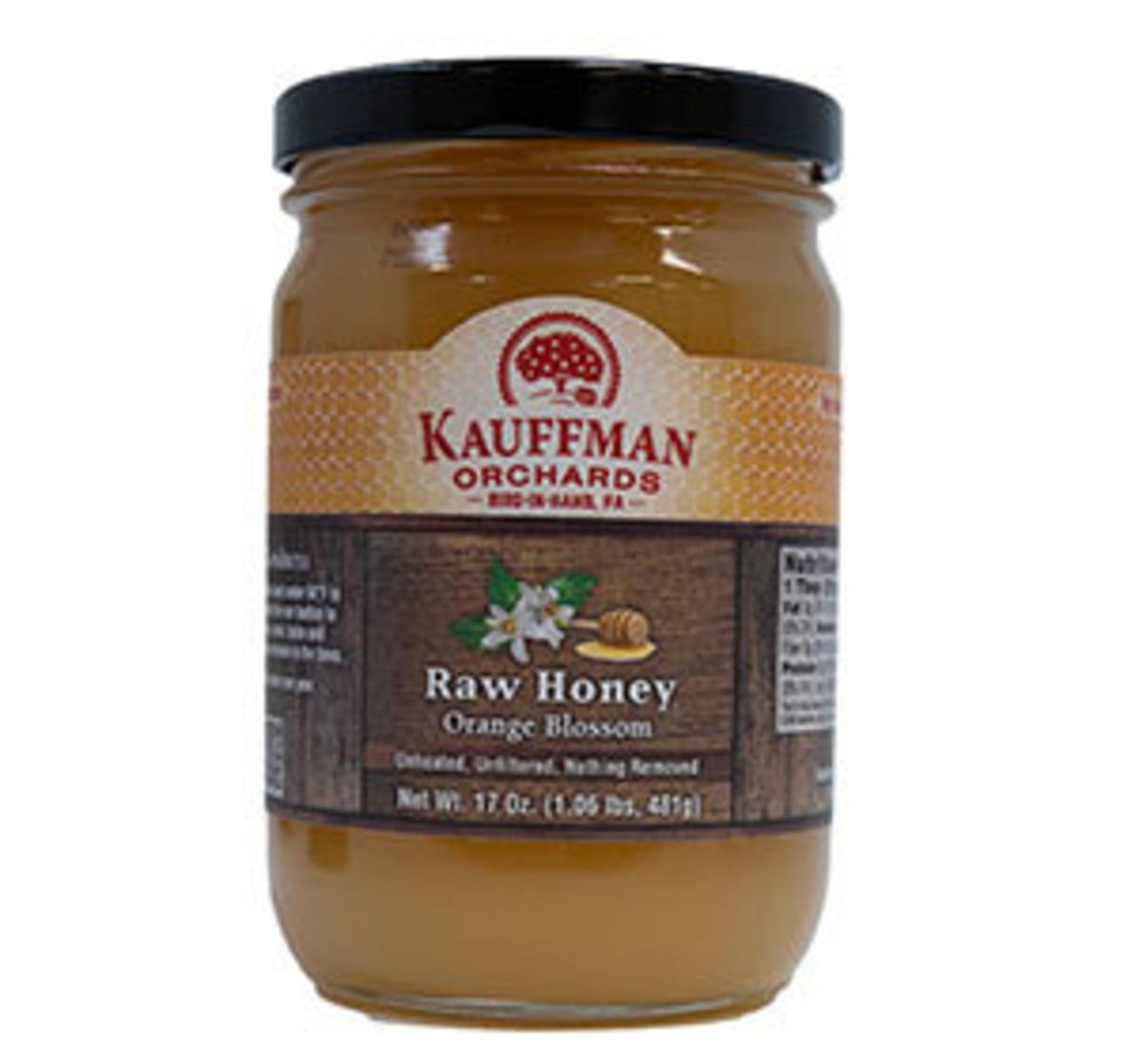 Raw Orange Blossom Honey 12/17oz
