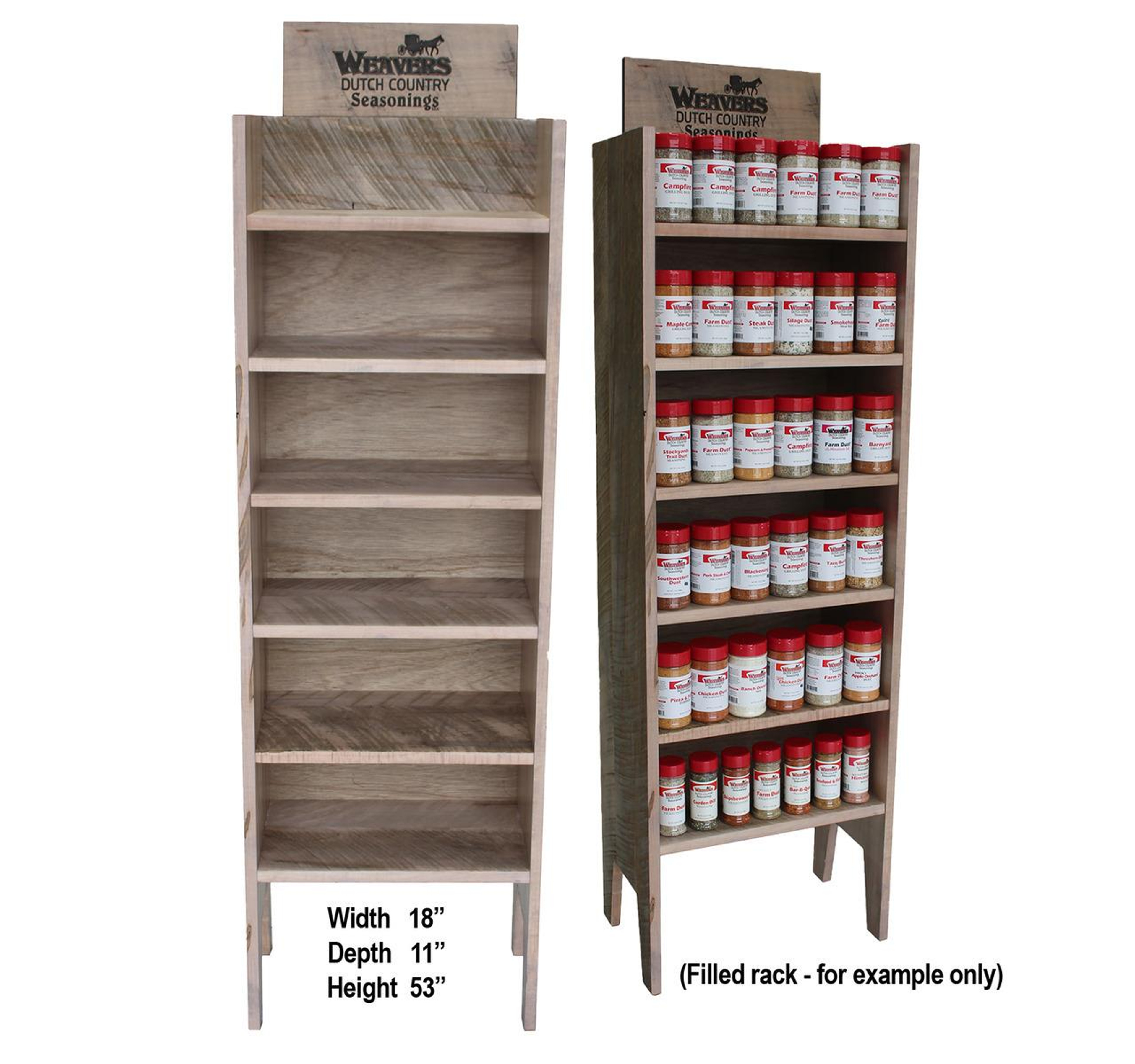 Wooden Display Shelf 1ct