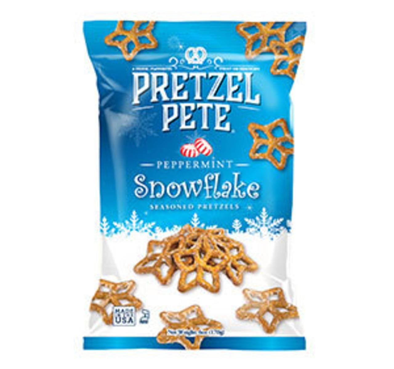 Peppermint Snowflake Seasoned Pretzels 12/6oz