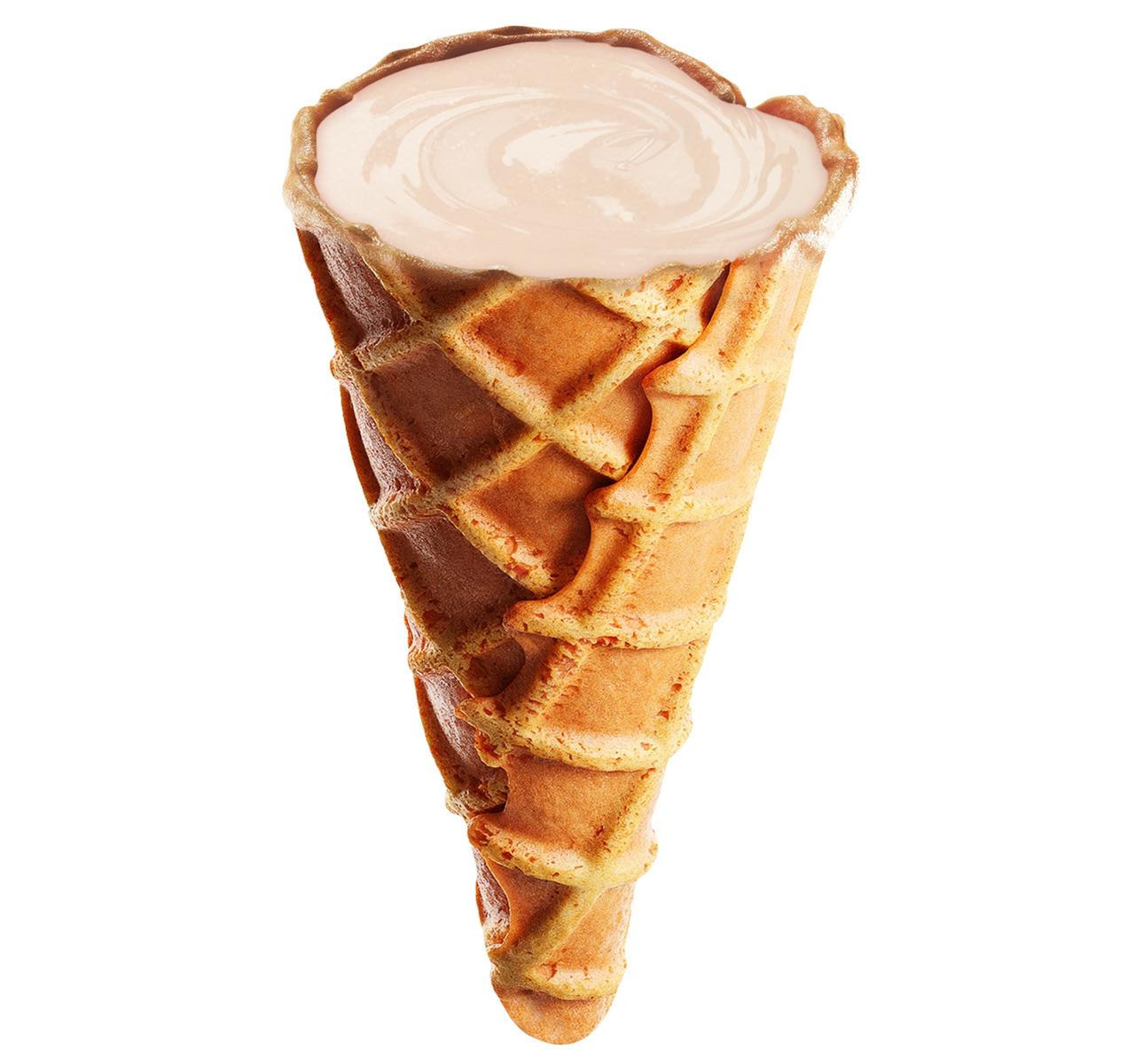 Mini White Chocolate Filled Waffle Cones 10lb