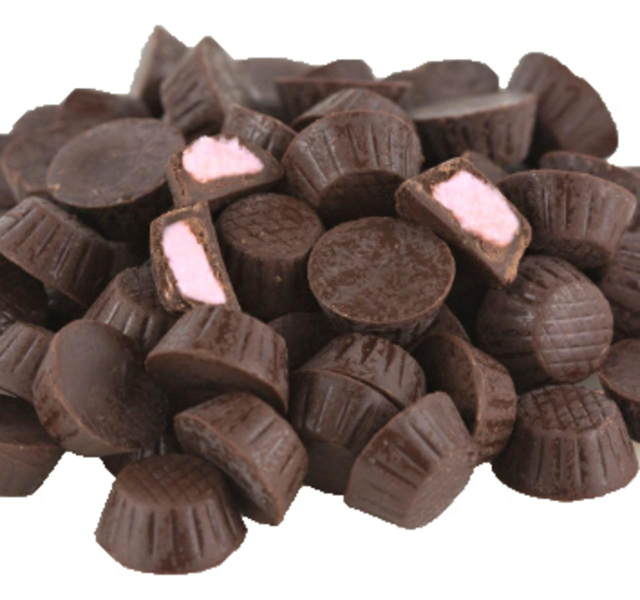 Mini Dark Chocolate Flavored Raspberry Cups 10lb