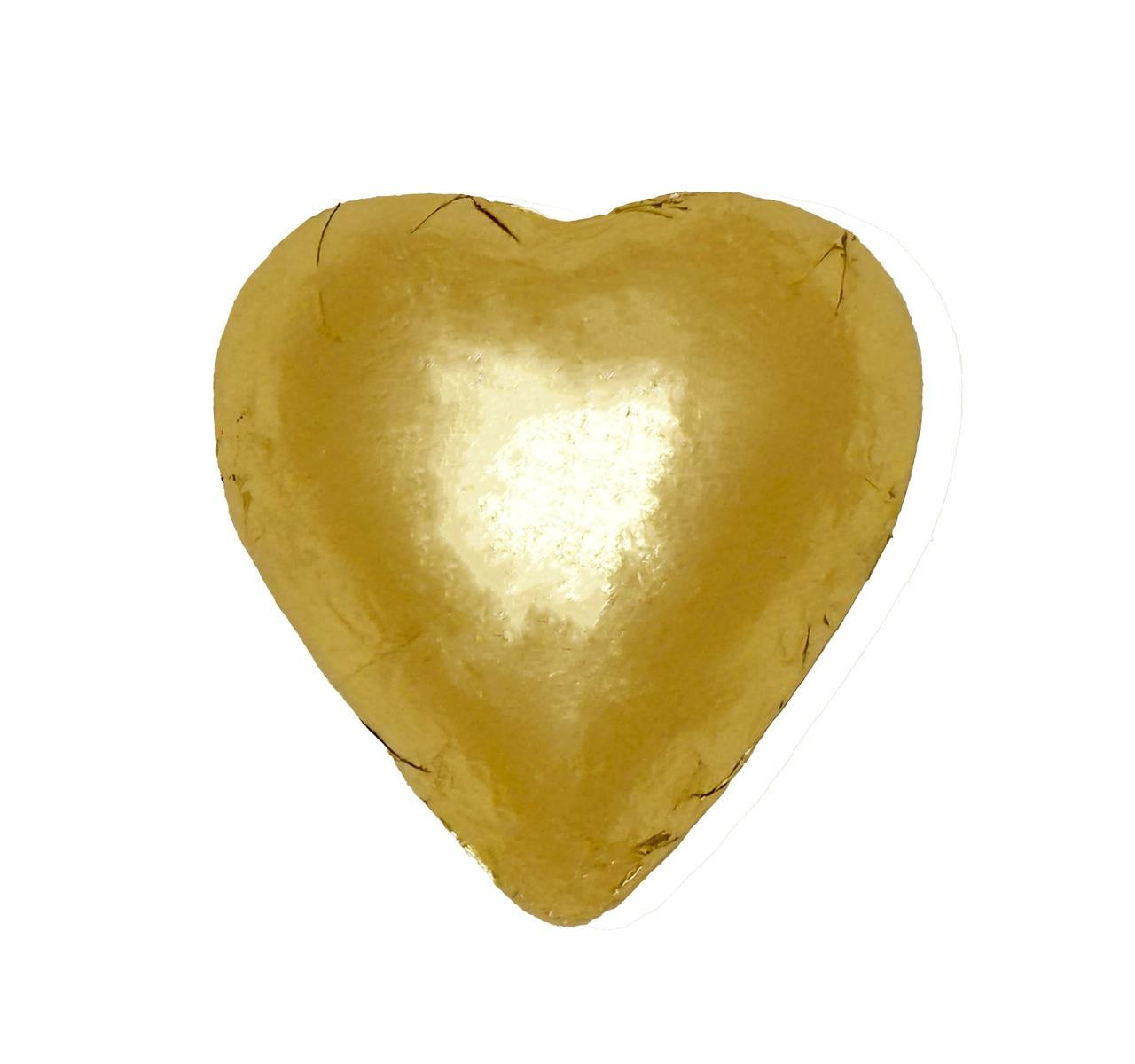 Gold Foiled Milk Chocolate Hearts 10lb