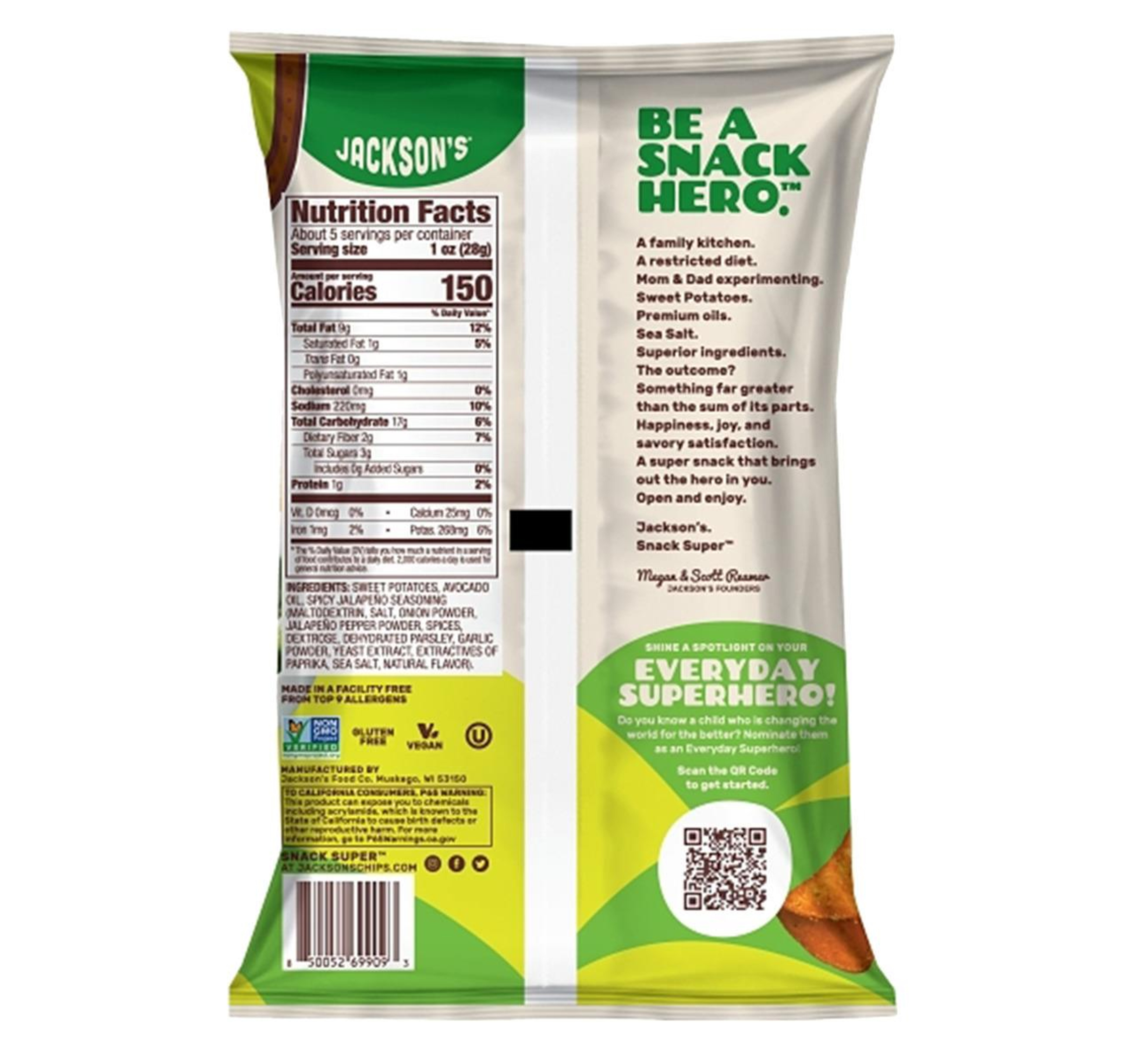 Spicy Jalapeno Sweet Potato Chips 12/5oz