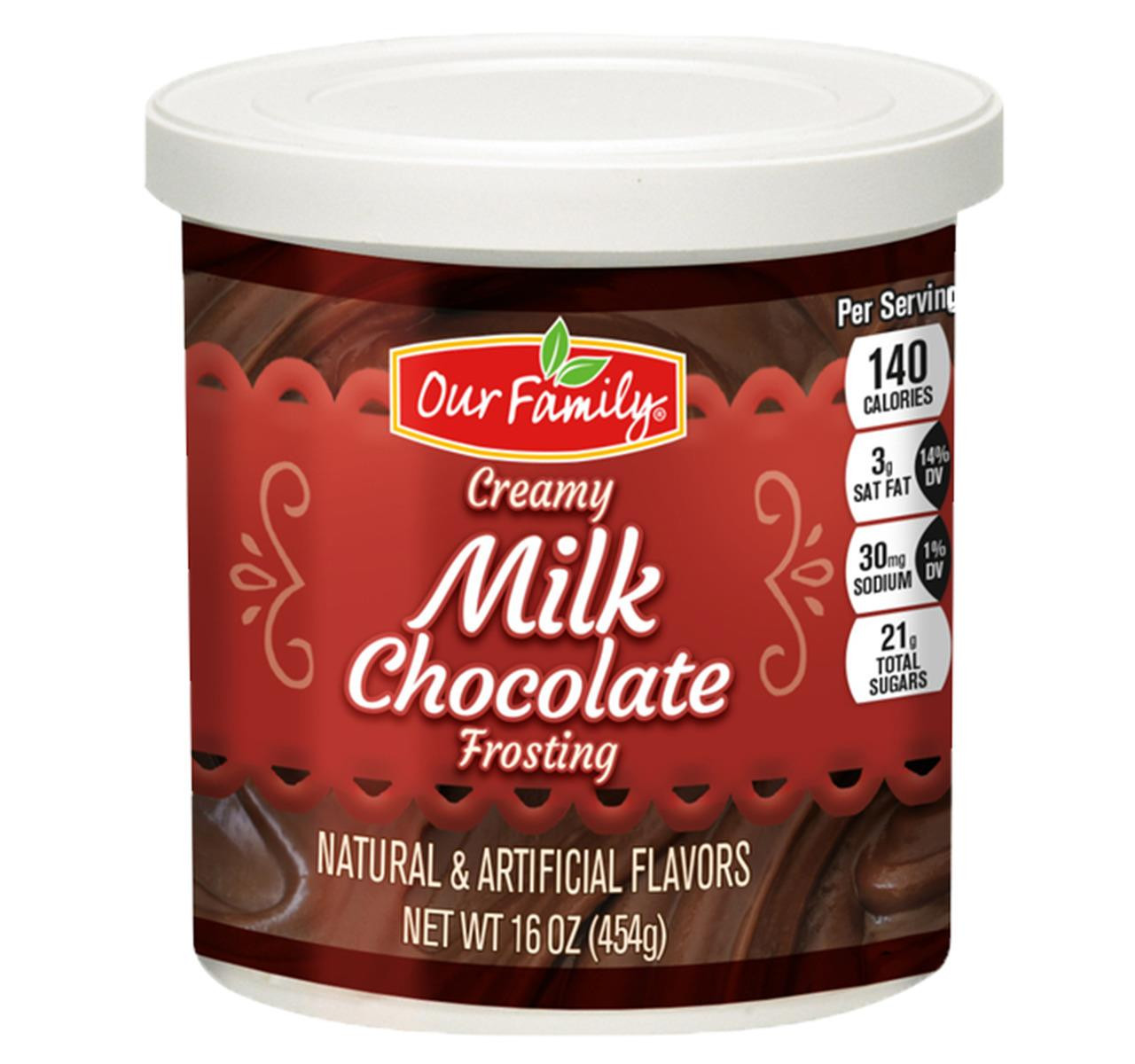 Ready-to-Spread Milk Chocolate Frosting 8/16oz