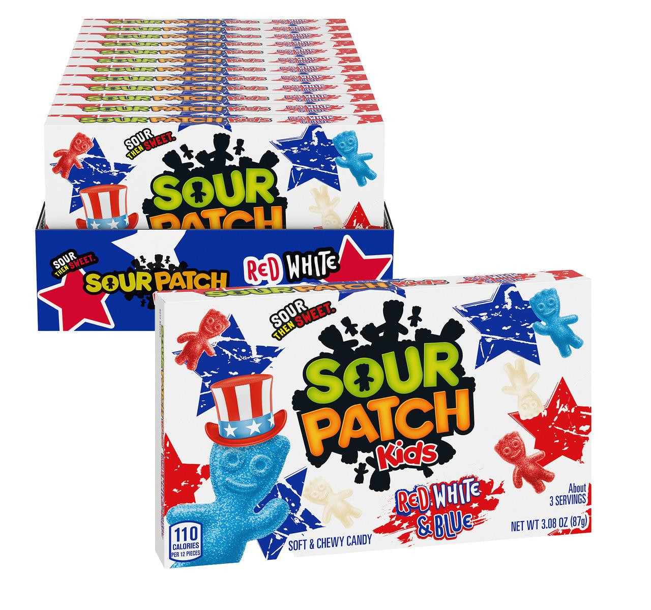 Red, White, & Blue Sour Patch Kids Box 12/3.1oz