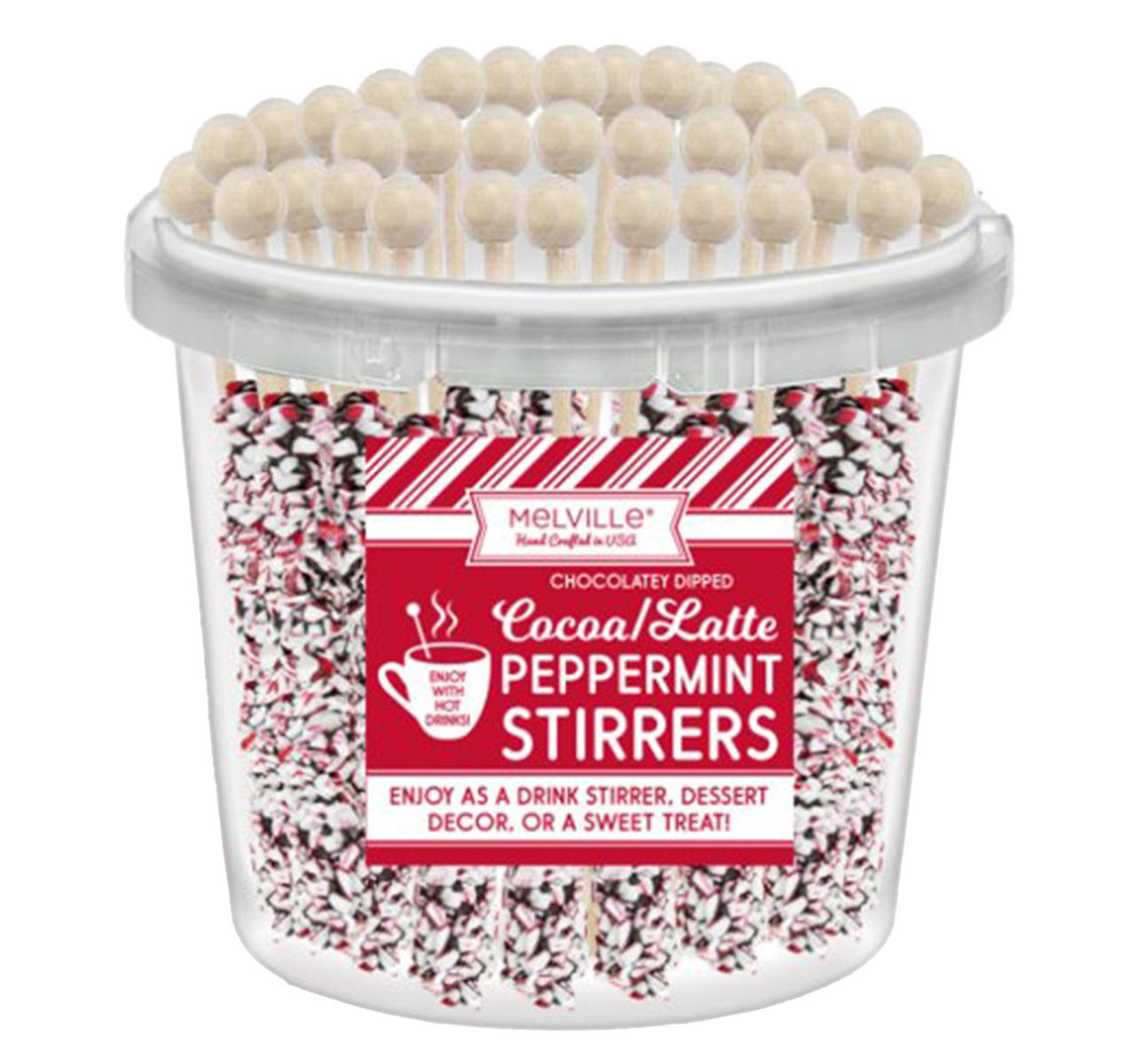 Chocolate Dipped Peppermint Stirrers 50ct