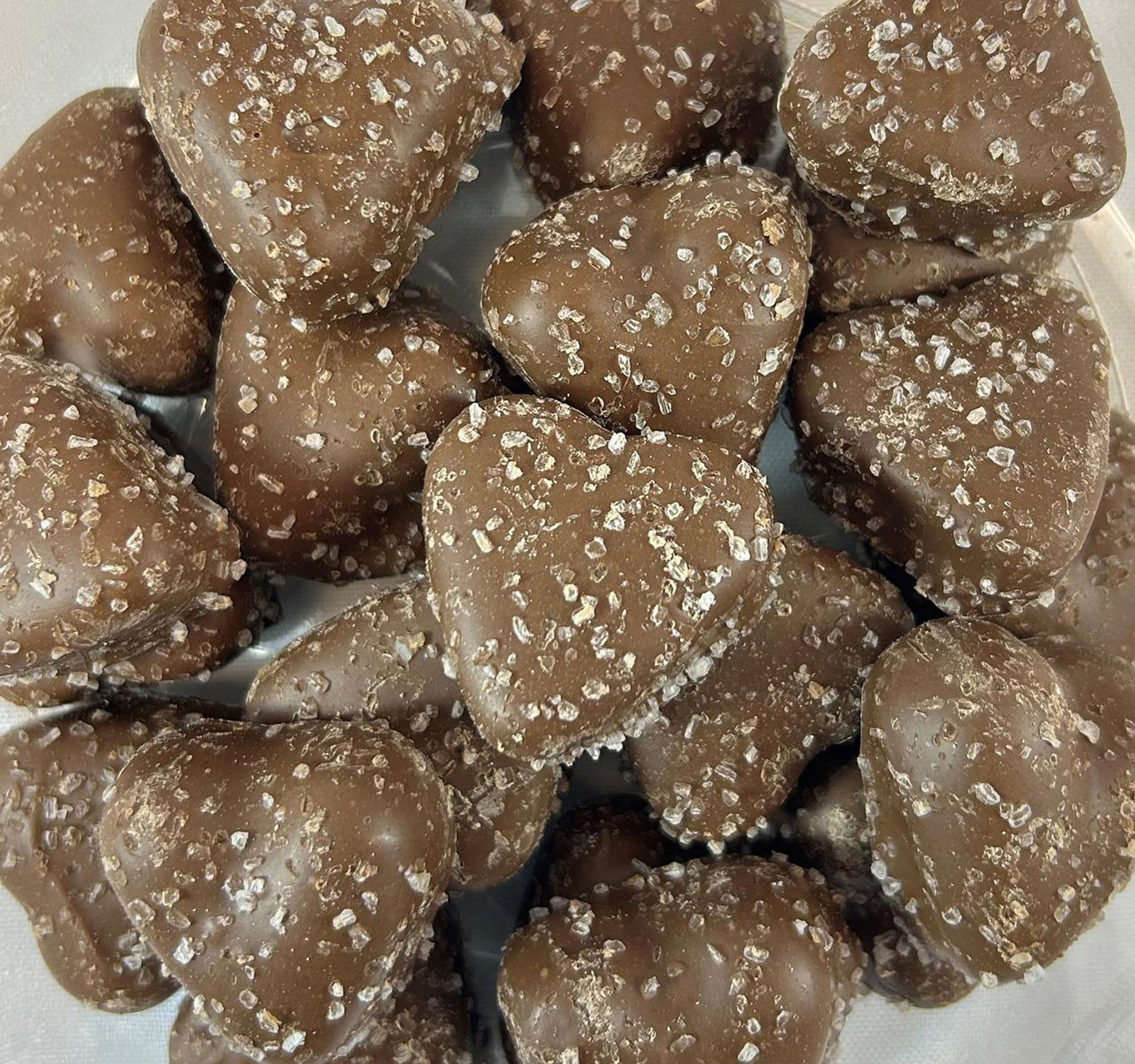 Milk Chocolate Sea Salt Caramel Hearts 11lb