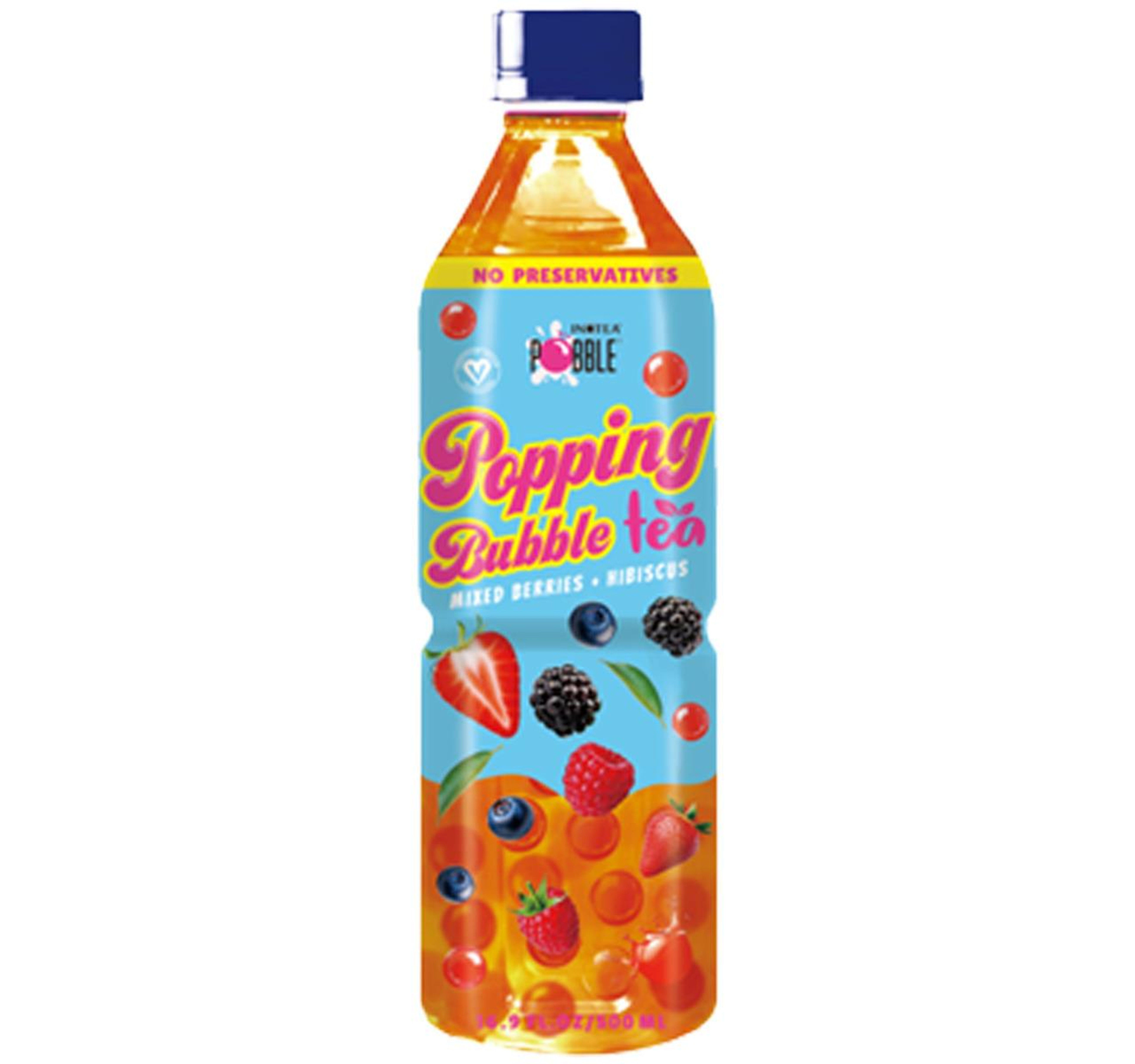 Mixed Berries + Hibiscus Popping Bubble Tea 12/16.9oz