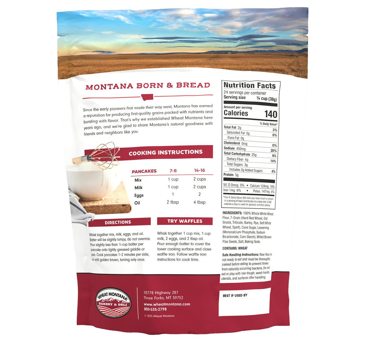 7-Grain with Flax Seed Pancake Mix 8/2lb