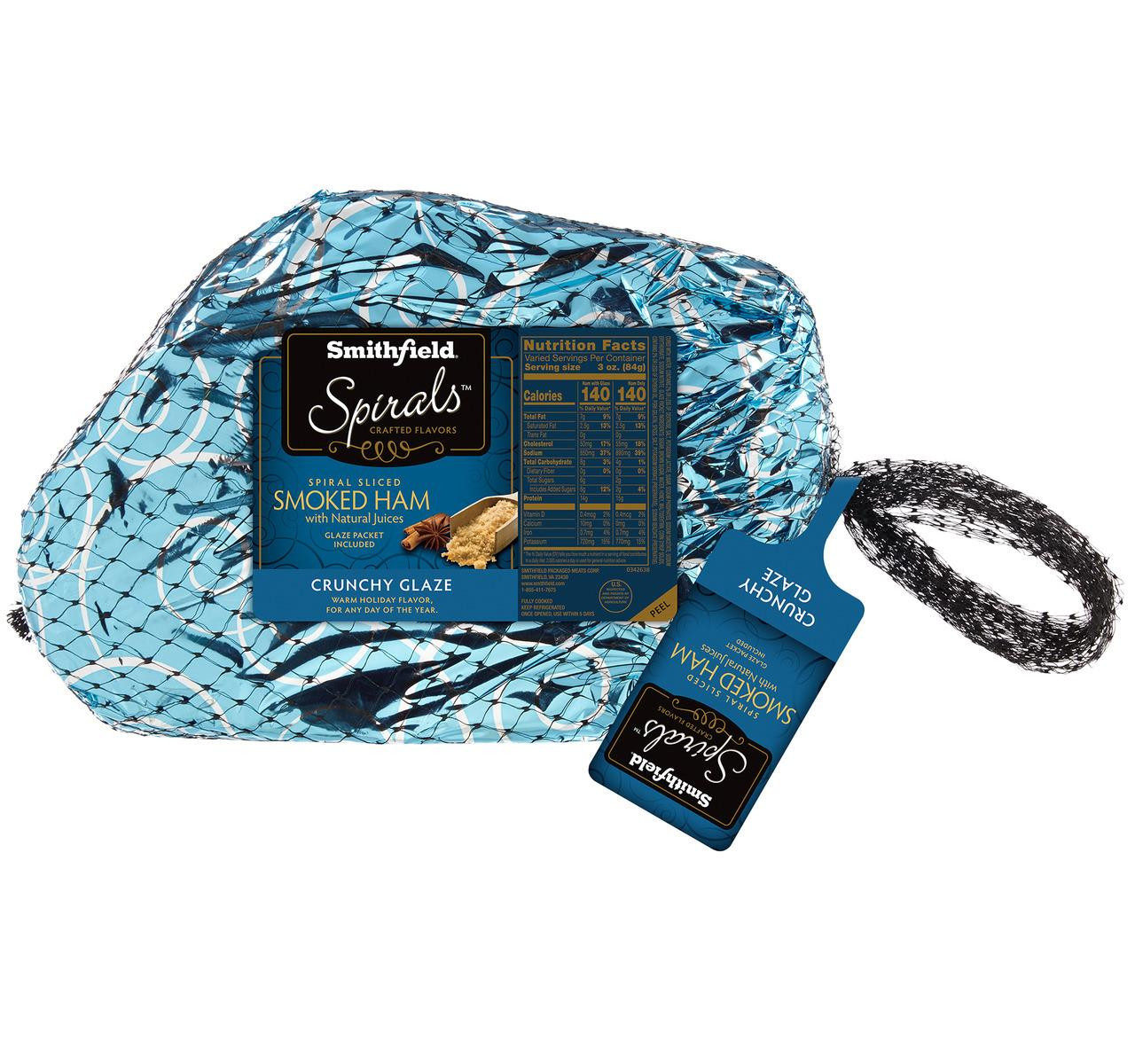 Spiral Sliced Smoked Ham with Crunchy Glaze Packet 4/10lb