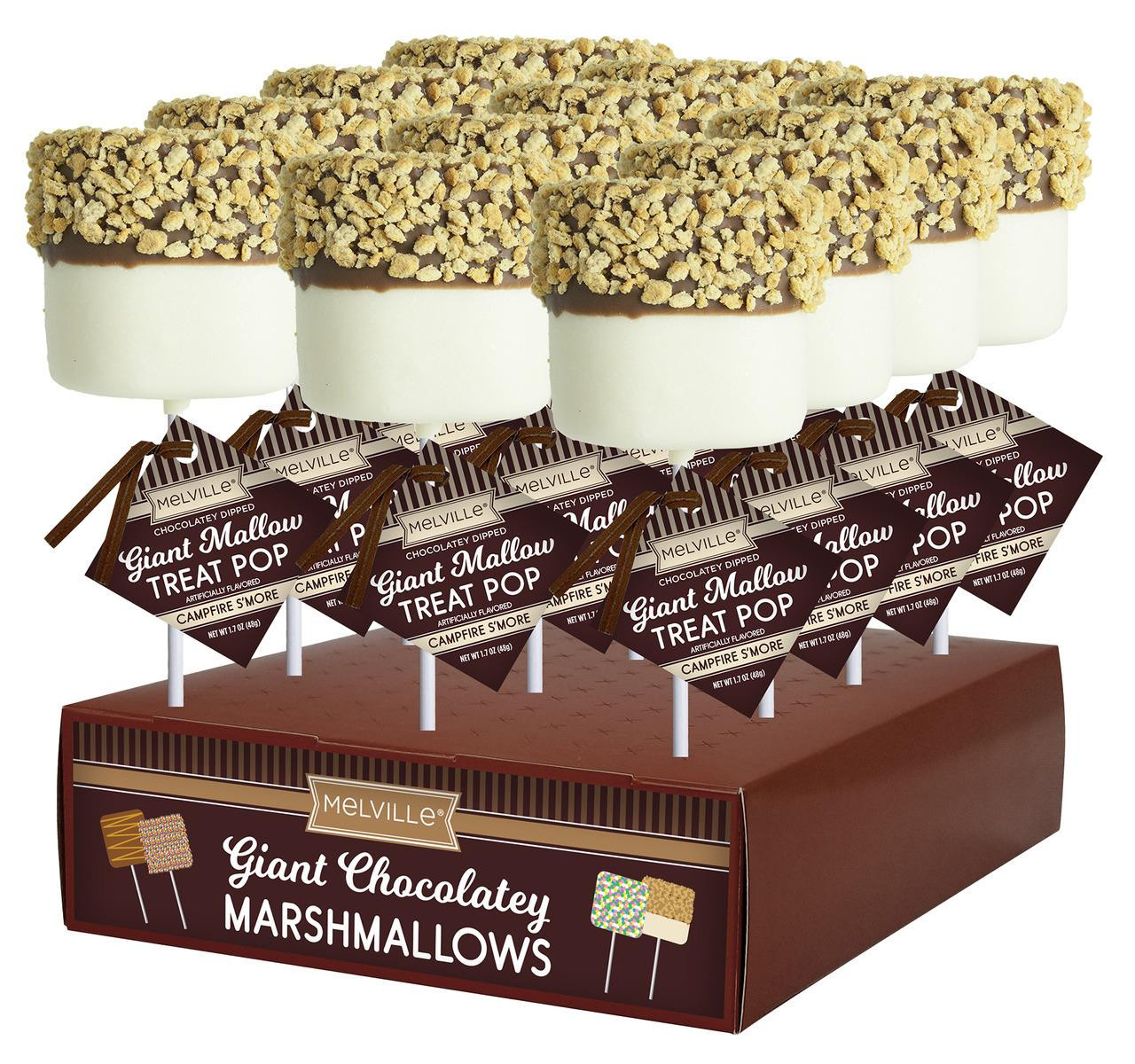 Campfire S'more Giant Mallow Treat Pop 12ct