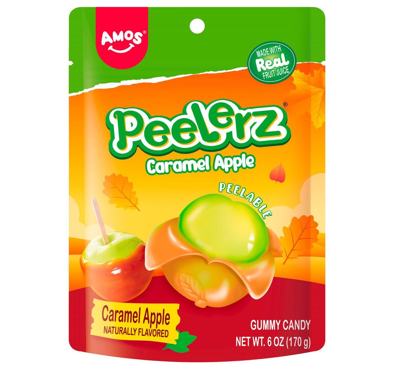 Peelerz Caramel Apple Gummy Candy 12/6oz