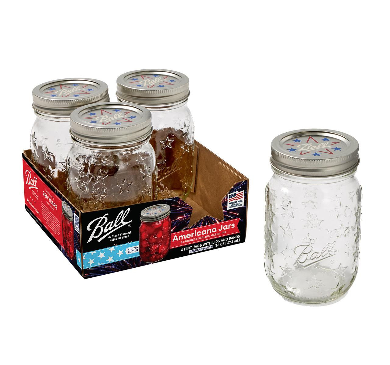 Americana Pint Jars 4pk