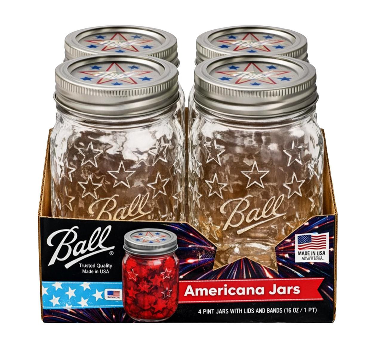 Americana Pint Jars 4pk