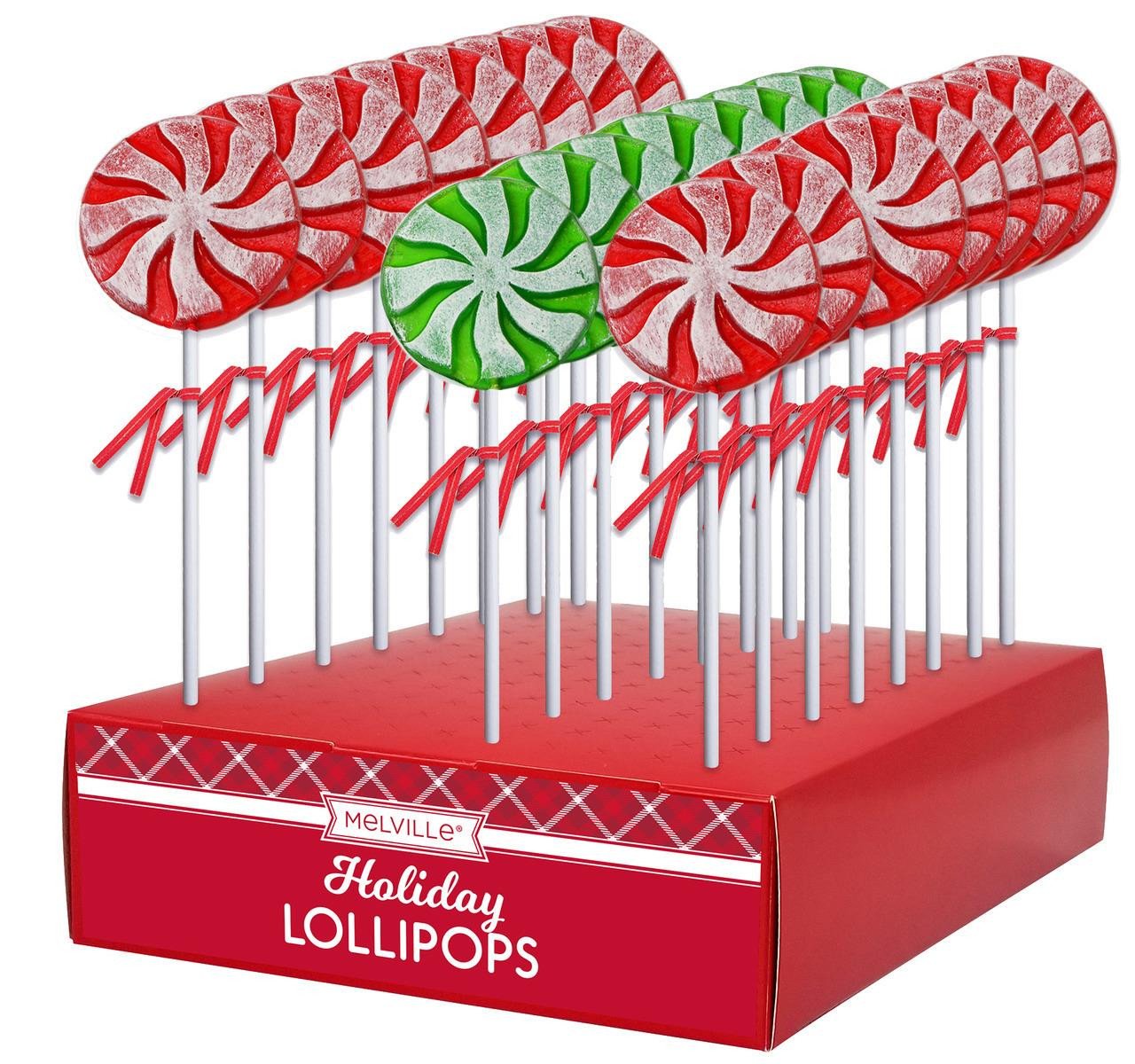 Frosted Peppermint Pinwheel Lollipops 24ct