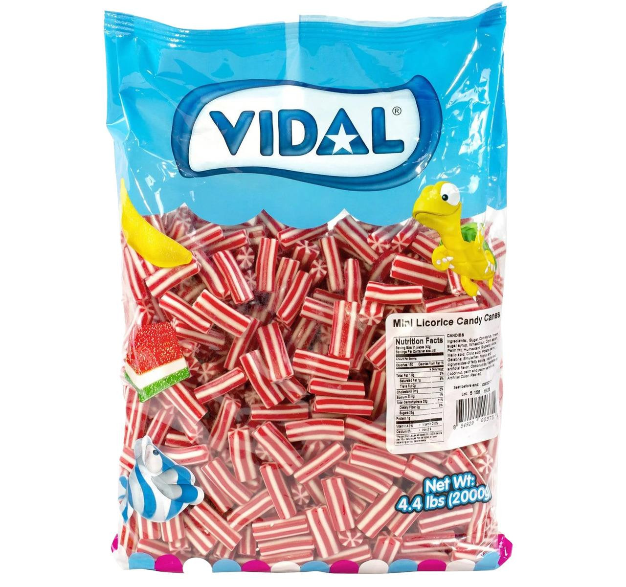 Mini Licorice Candy Canes 6/4.4lb
