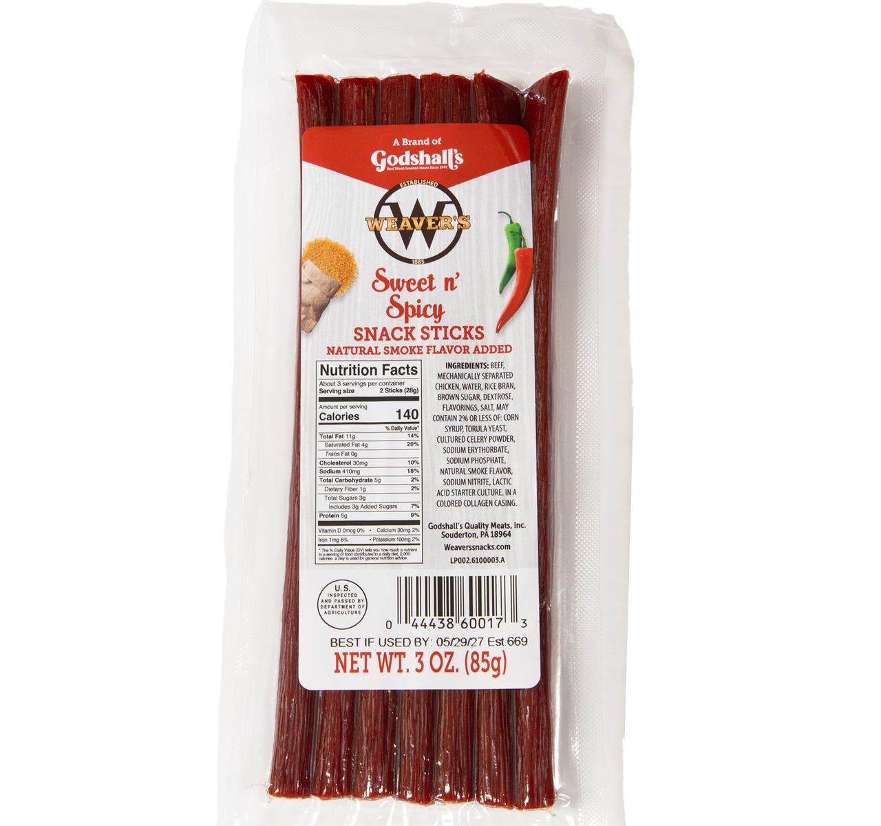 Sweet n' Spicy Snack Sticks 30/6pk