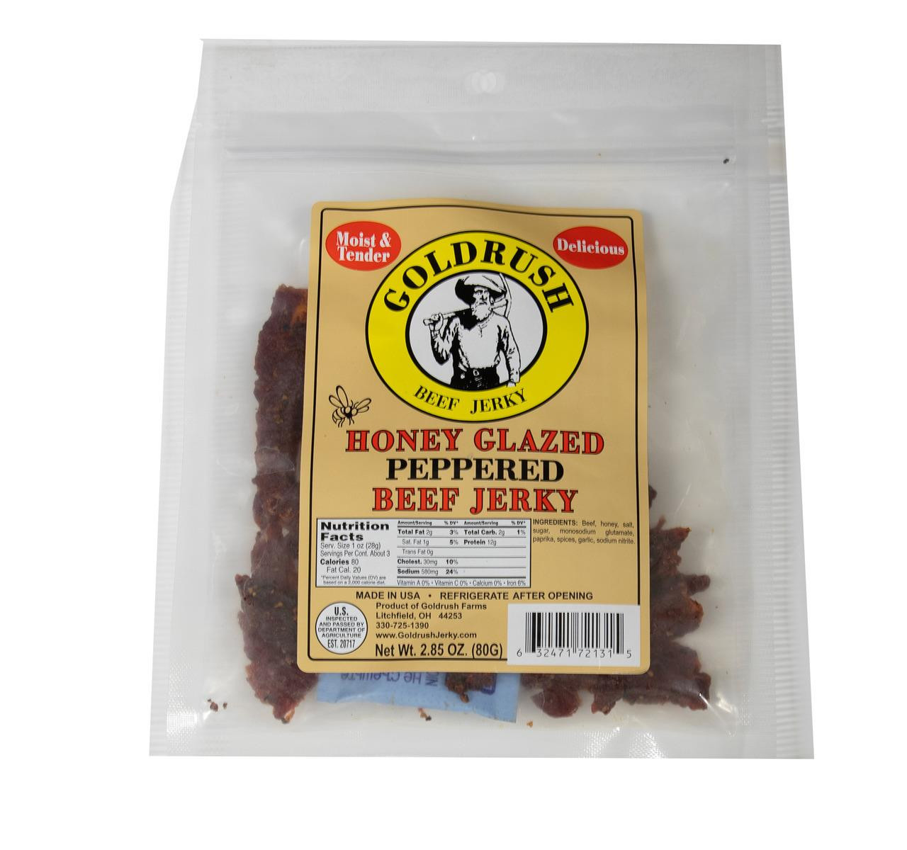 Honey Glazed Peppered Beef Jerky 12/2.85oz