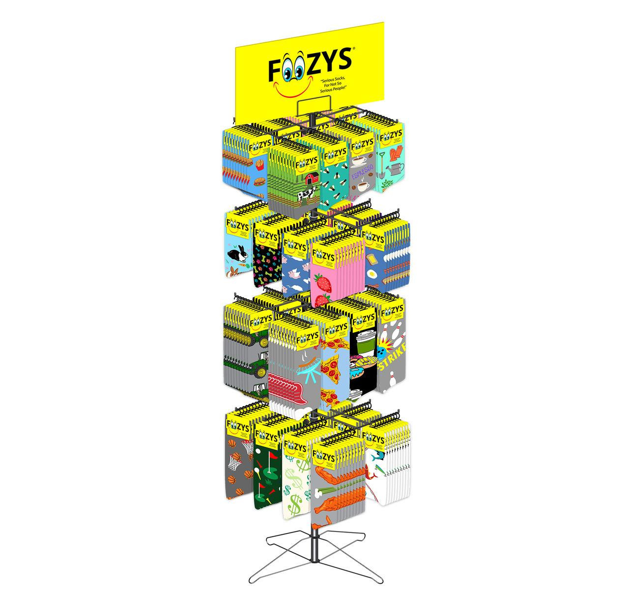 Assorted Sock Spin Rack 384ct