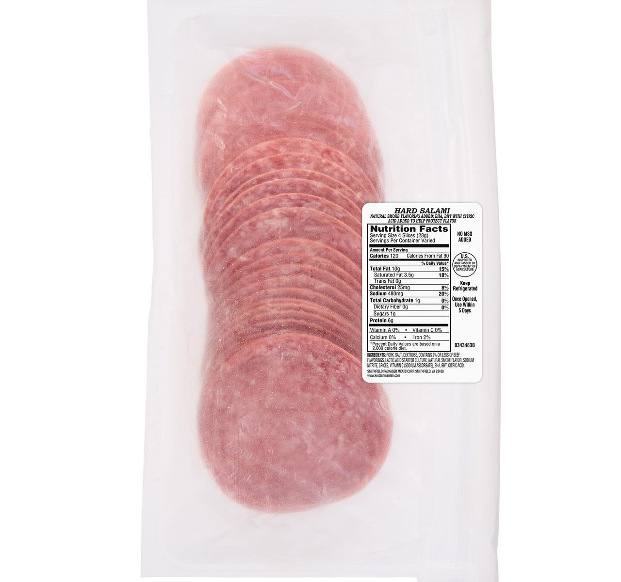 Sliced Hard Salami 12/8oz