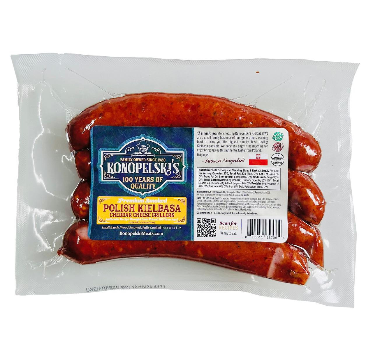 Cheddar Cheese Kielbasa Grillers 16/14oz