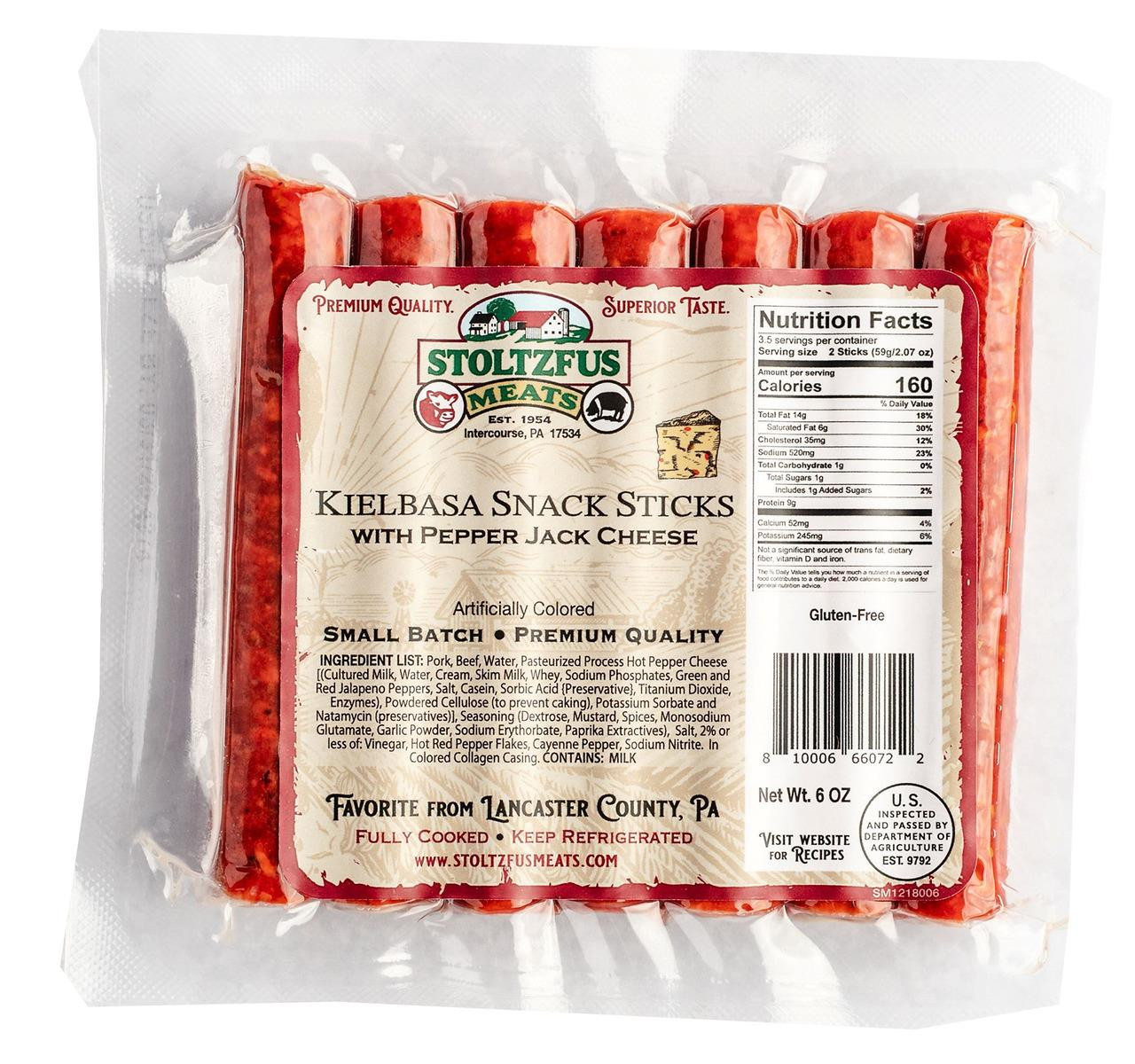 Kielbasa Snack Sticks with Pepper Jack Cheese 20/6oz