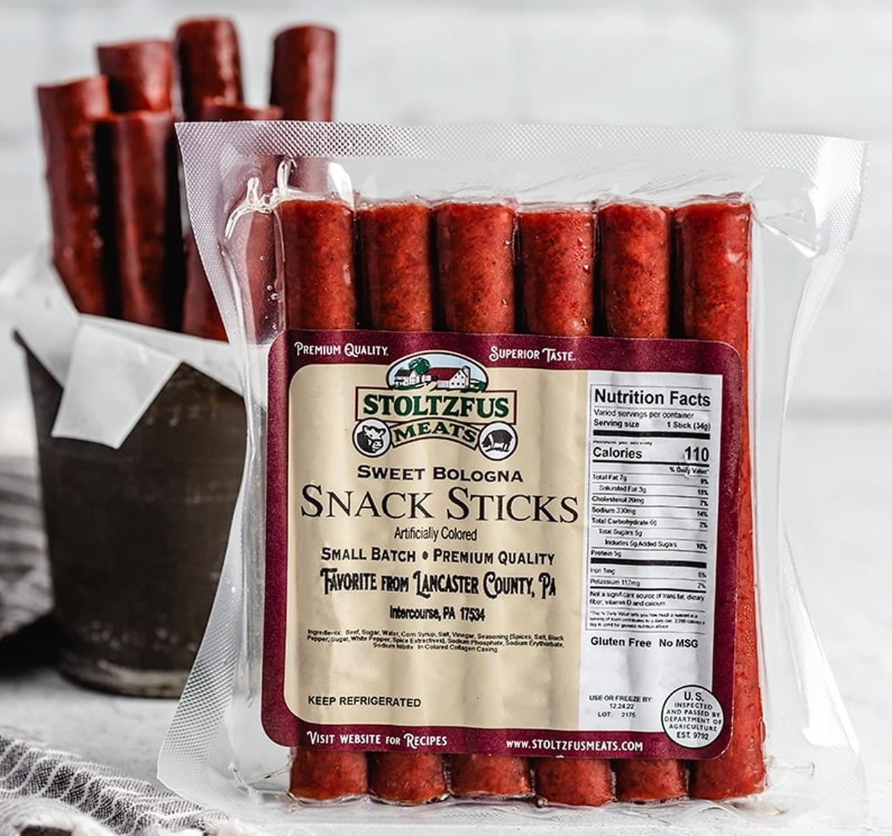 Sweet Bologna Snack Sticks 4/2.5lb