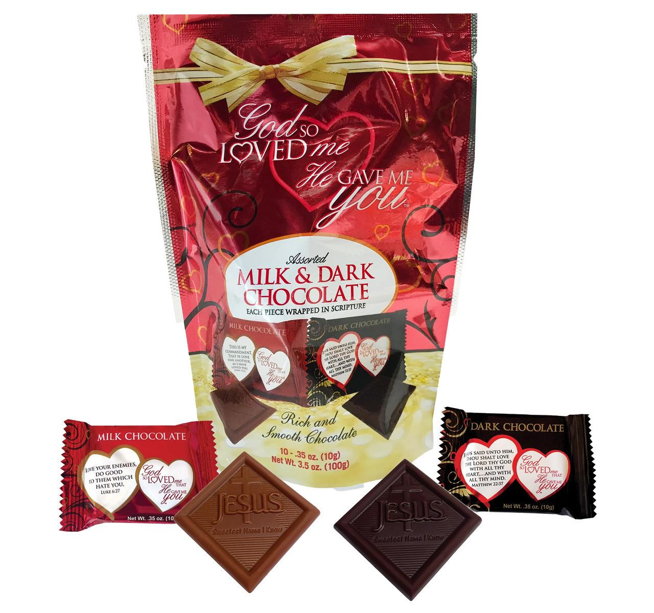 Milk & Dark Chocolate Valentine Pouch 6/3.5oz